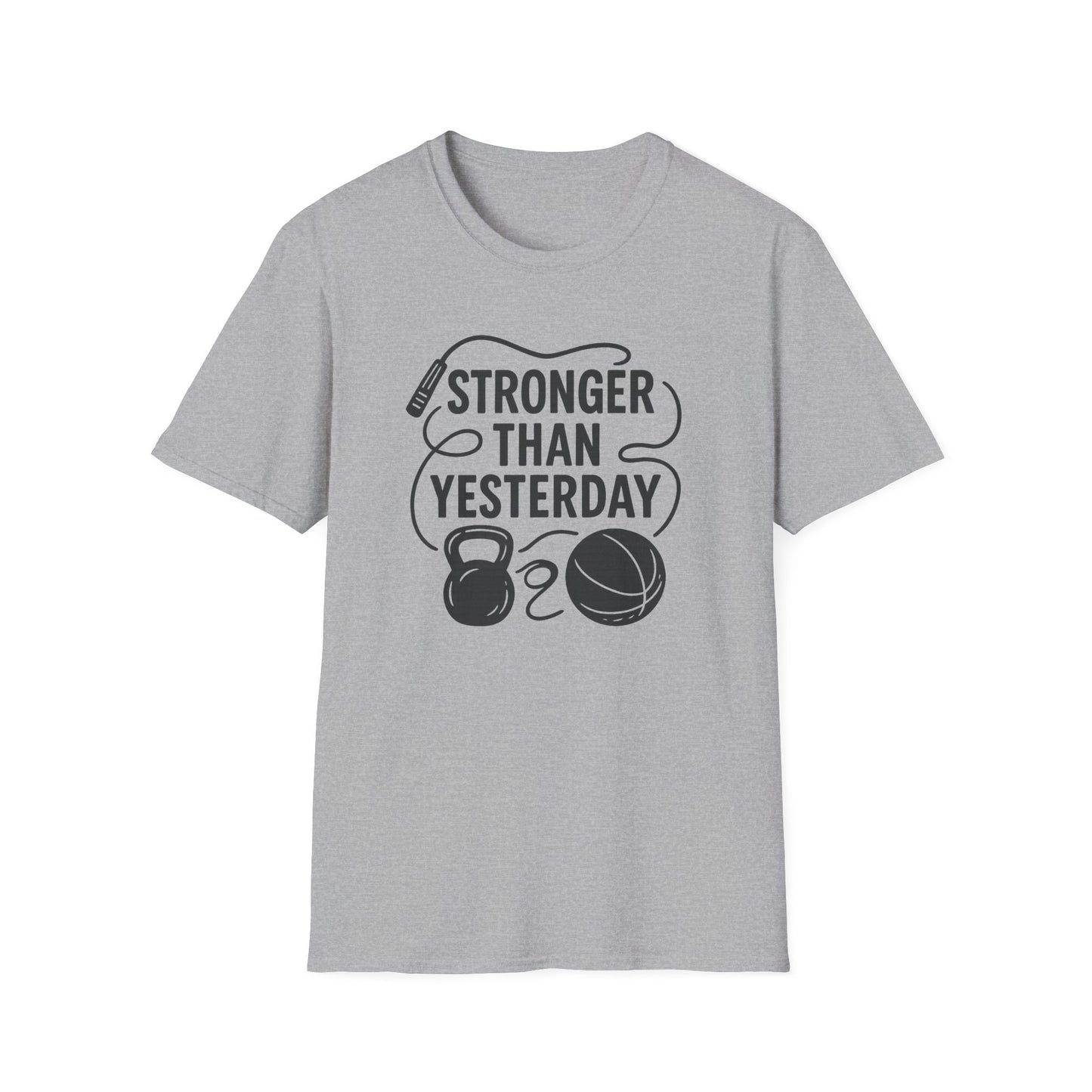 Grit Forge Athletics - "Stronger Than Yesterday" Softstyle Tee-Shirt for Him or Her