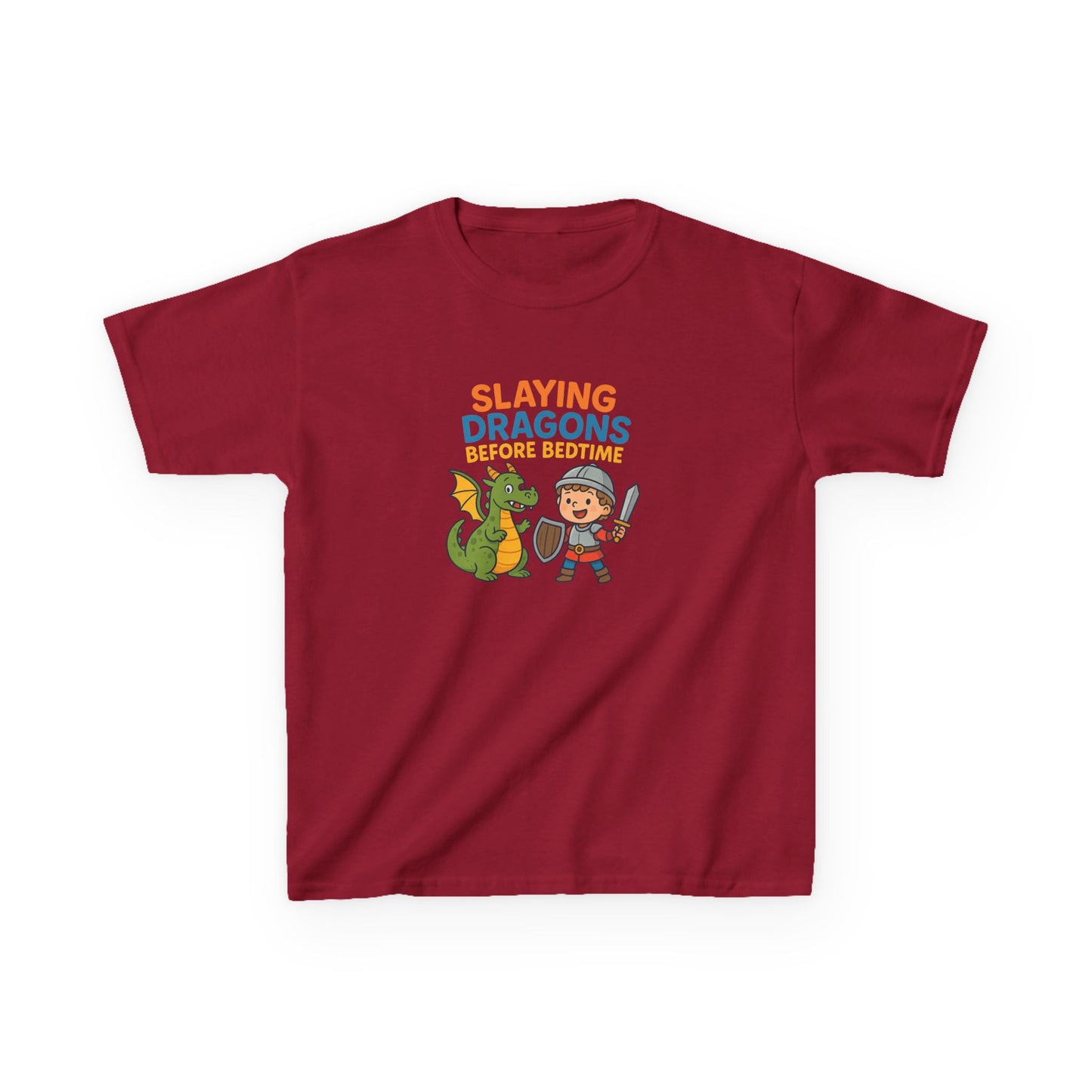 KIDS' "Slaying Dragons Before Bedtime" Fun and Adventurous T-Shirt