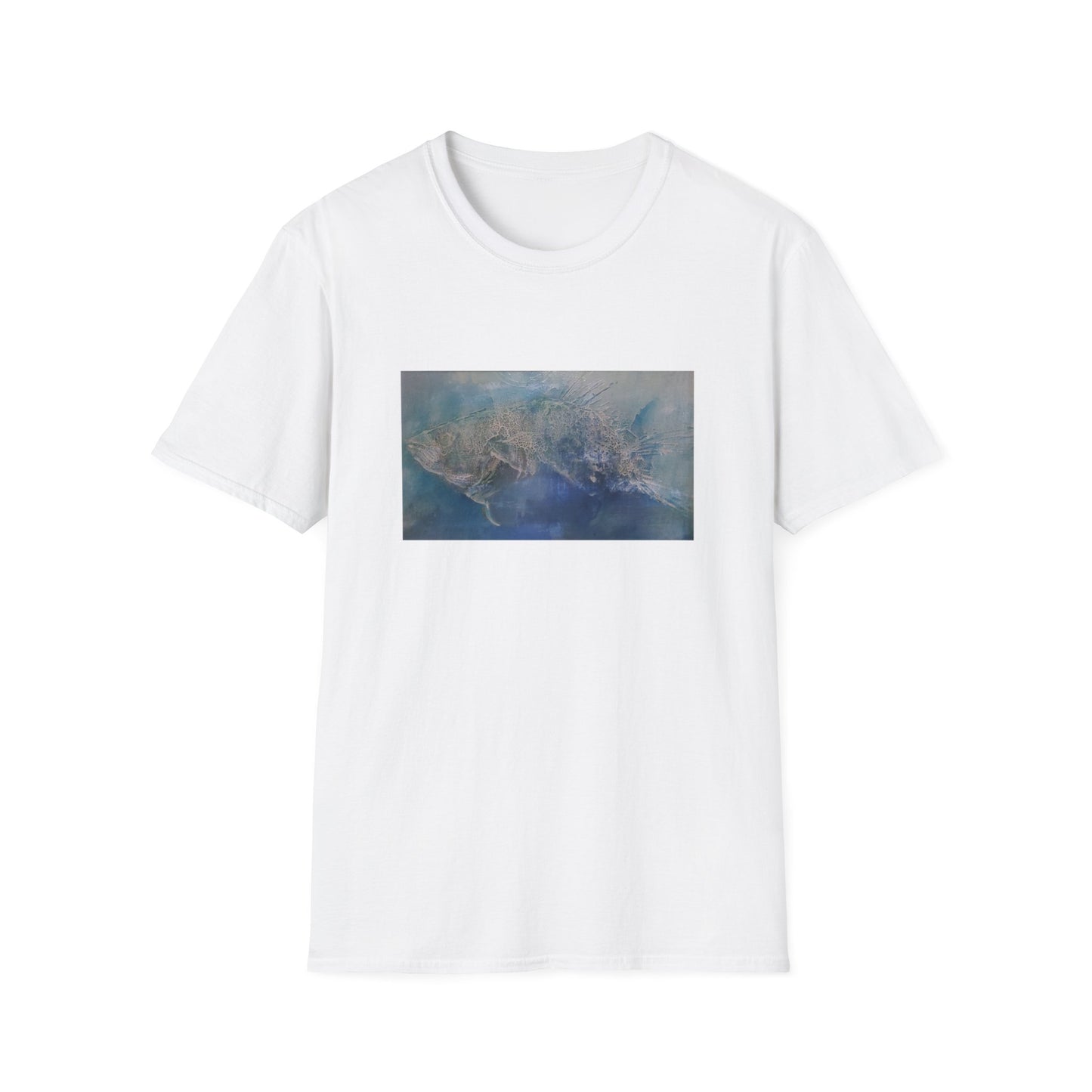 Ocean Impressionistic Fish Authentic Art Tee Shirt - "Nature's Wrath"