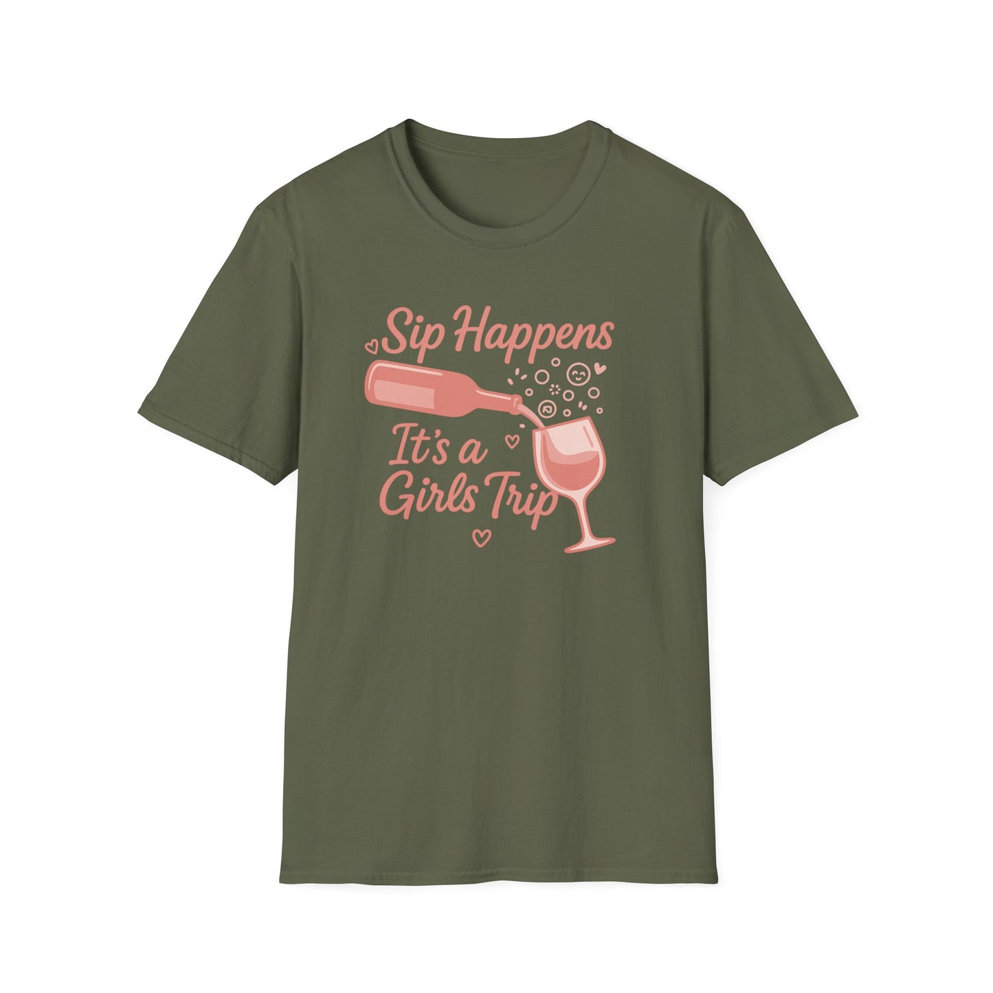 Girls' Trip, "Sip Happens" Wine Lovers/Friends Tee