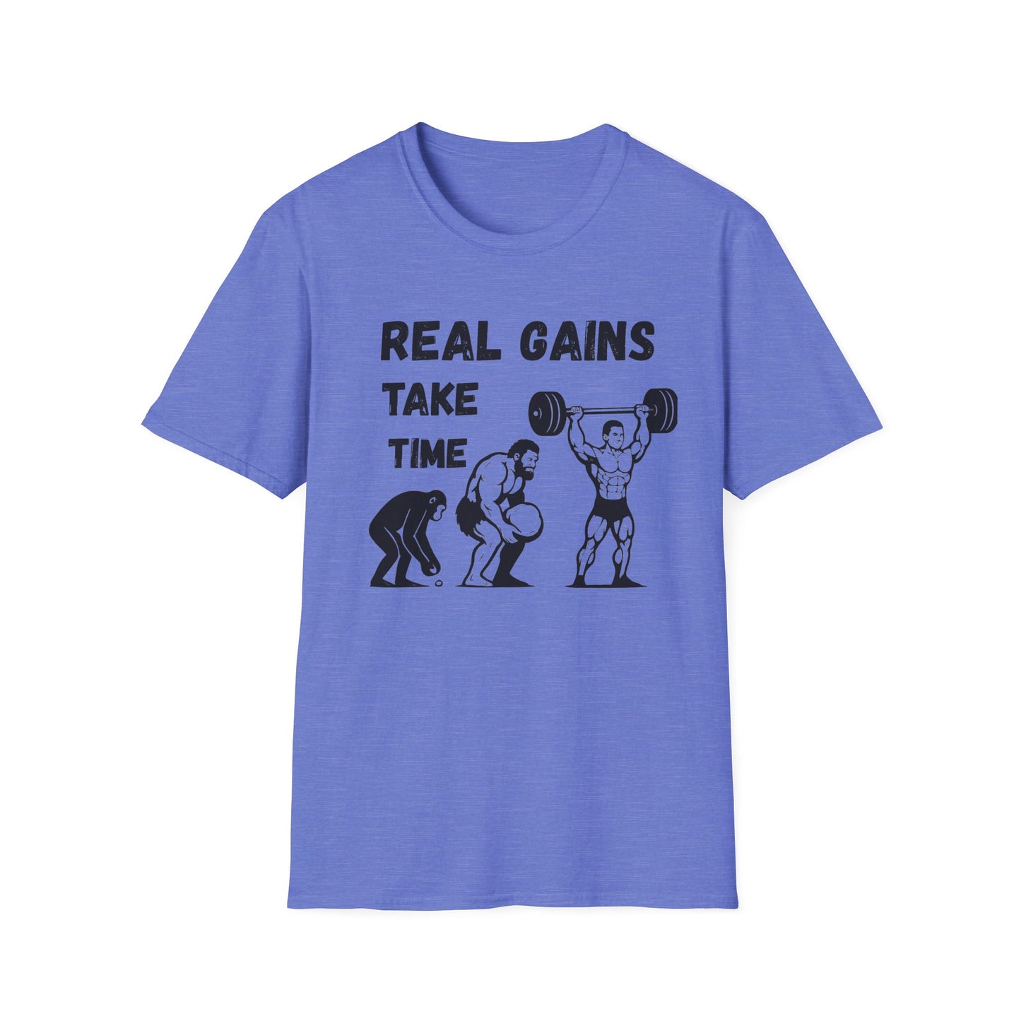 Grit Forge Athletics - "Real Gains Take Time" Motivational Tee