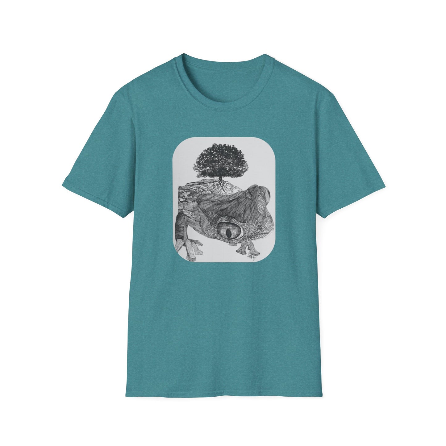 Abundant Life 1960s Frog Creative Graphic Tee - "Gaia's Shepherd"