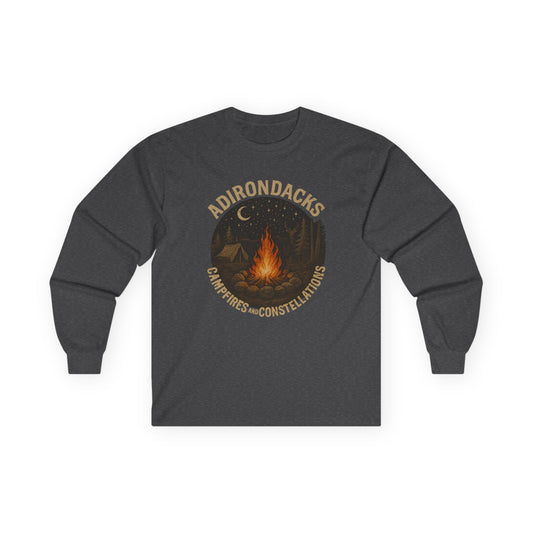 Adirondack Outdoorsman Long Sleeve Tee - "Campfires & Constellations"