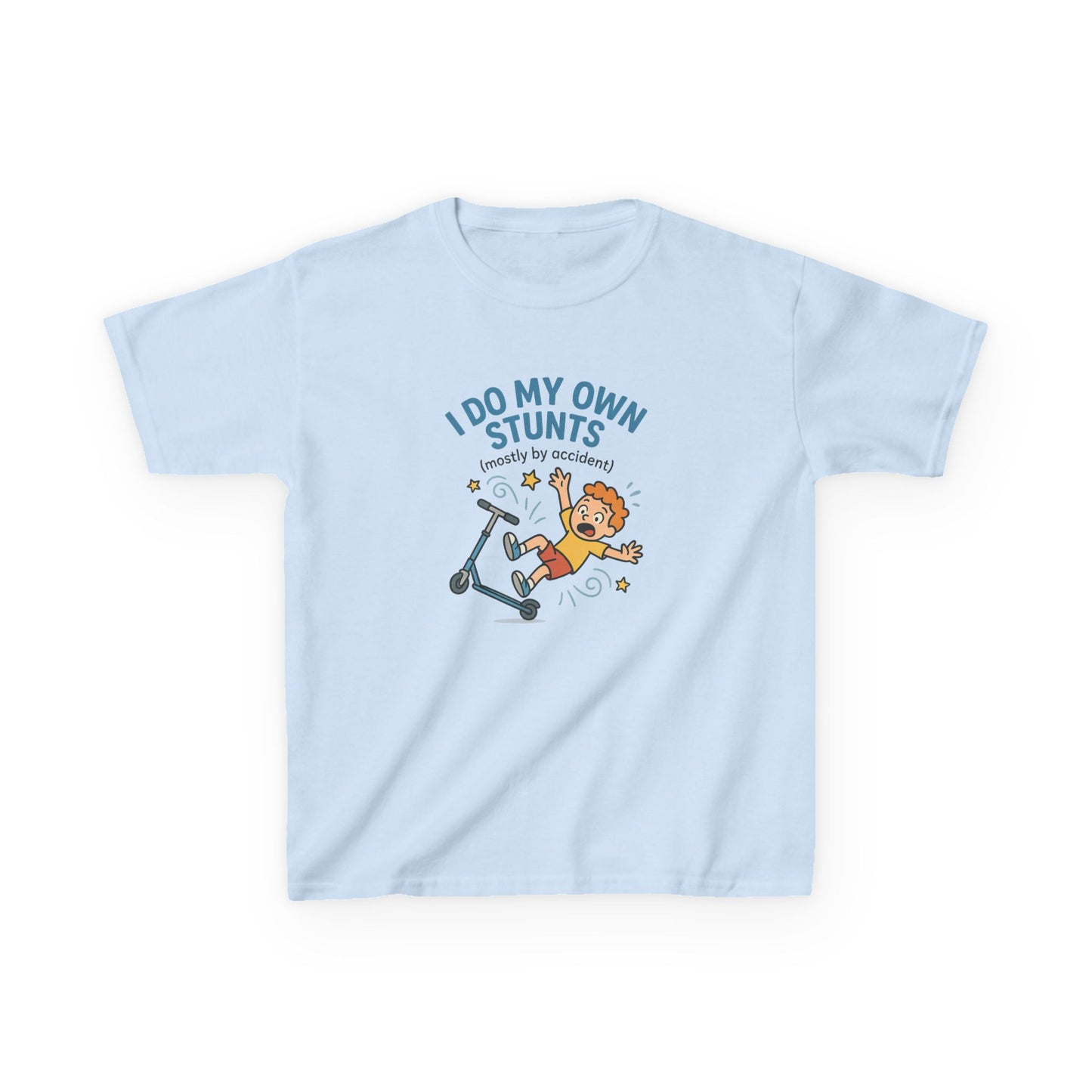 KIDS' "I Do My Own Stunts" Whimsical T-Shirt for Boys