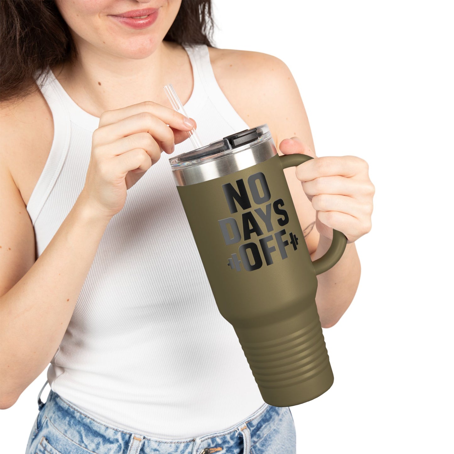 Grit Forge Athletics - No Days Off Insulated Motivational Travel Mug