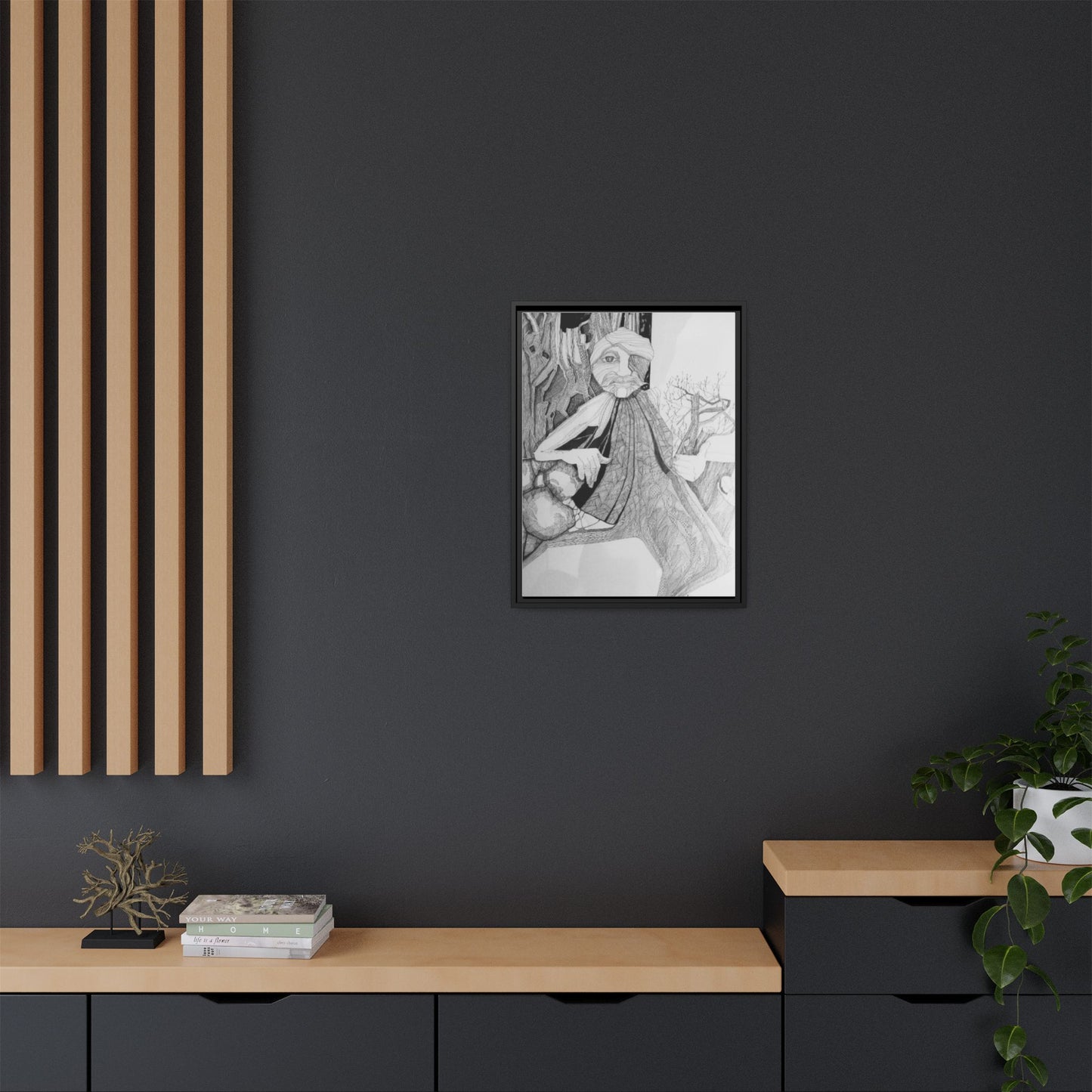 Authentic 1960s Creative Pen and Ink Artwork - "Entmoot"