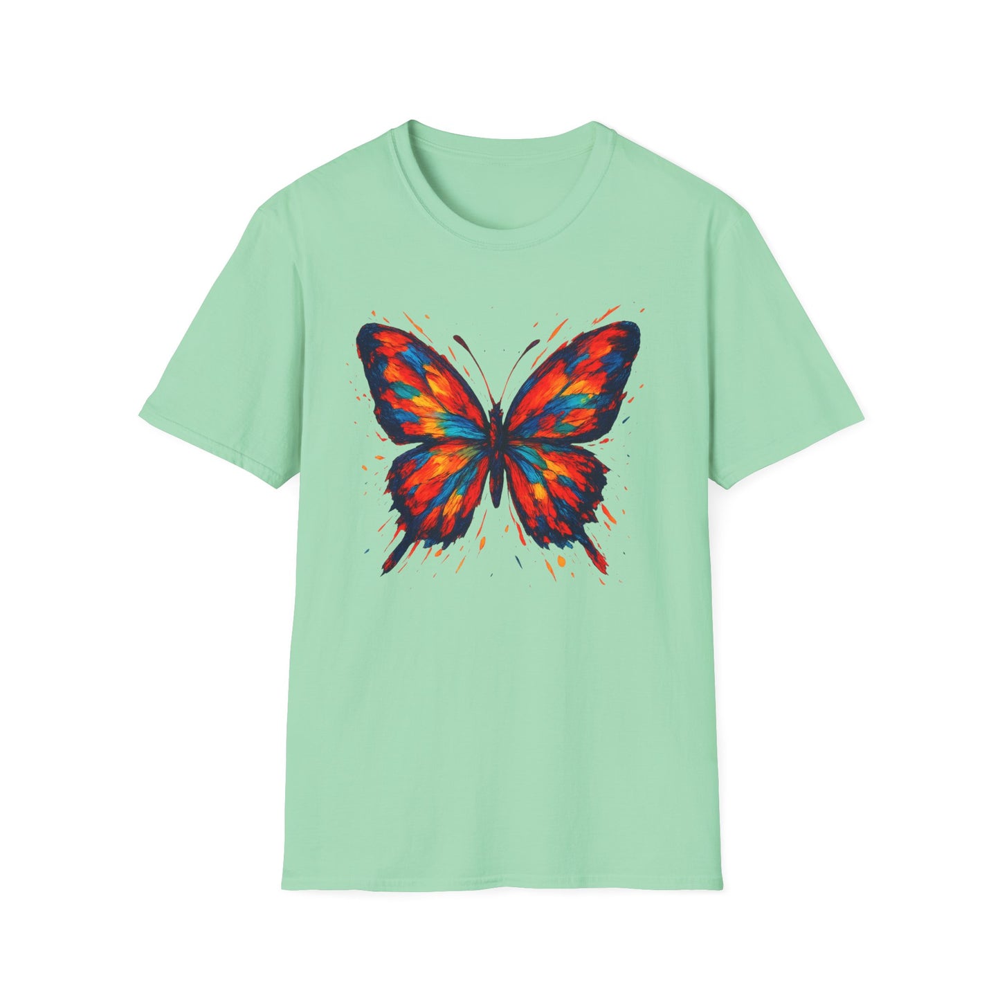 Colorful, Striking Butterfly Graphic Tee-Shirt