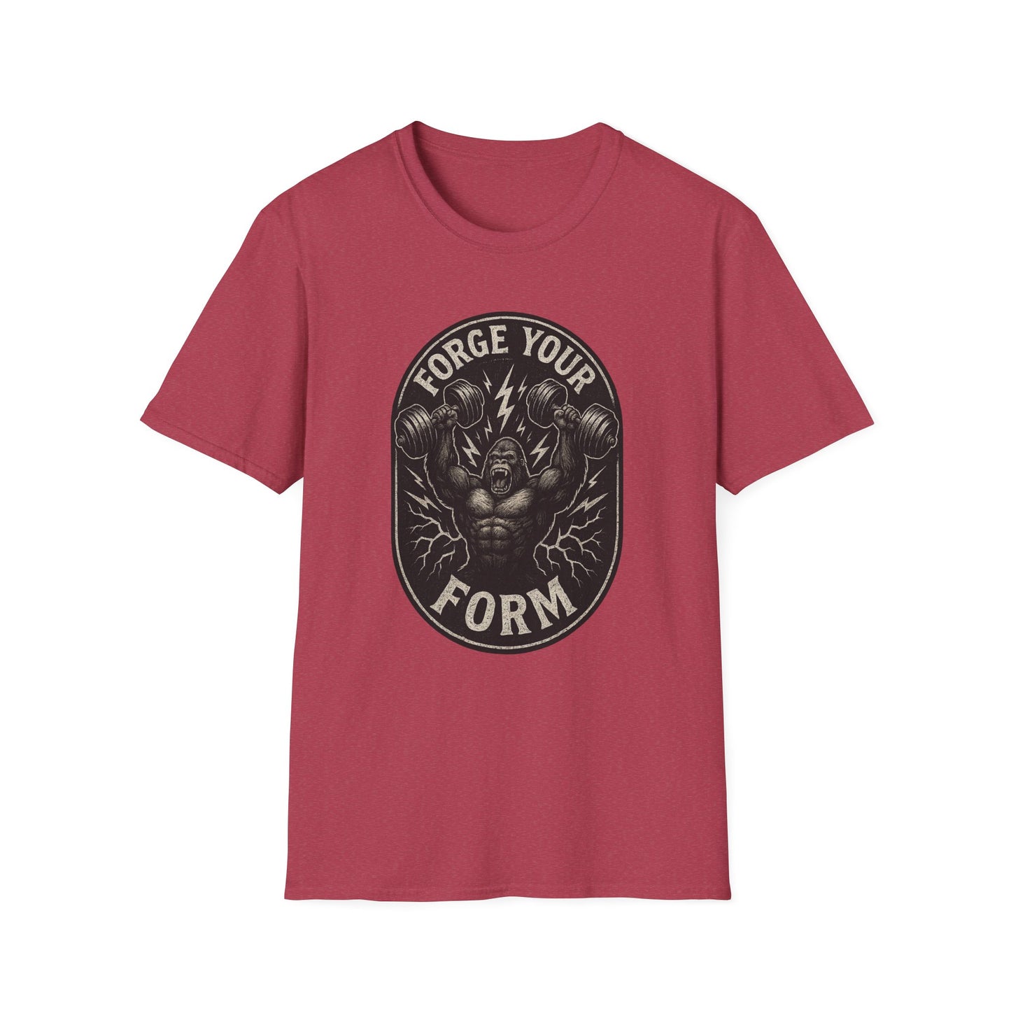 Grit Forge Athletics - "Forge Your Form" Weight Lifting Tee