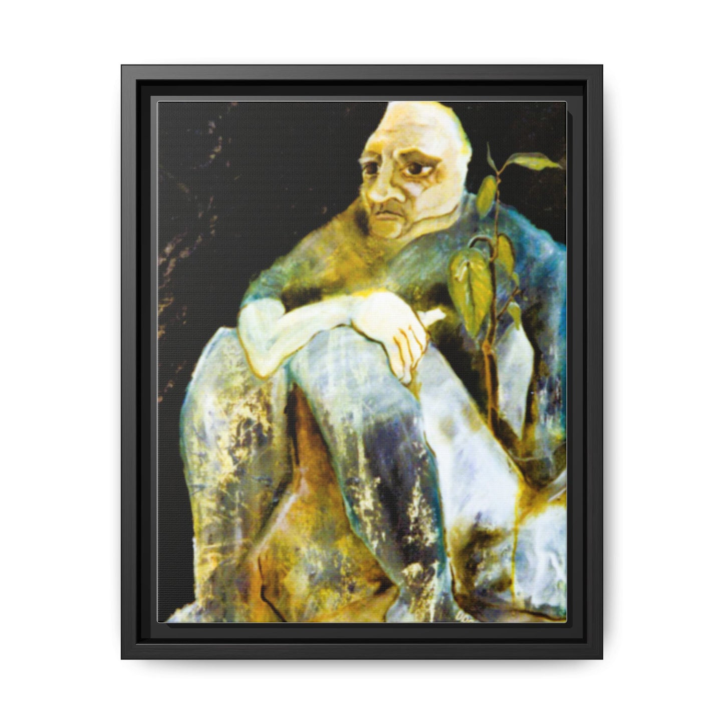 1960s Abstract Expressionism Wall Decor, Original Artwork - "Contemplating Shrubbery"