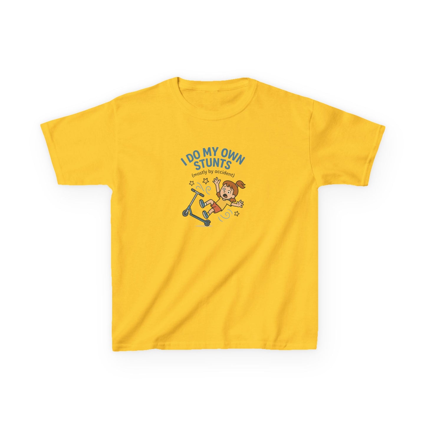 KIDS' "I Do My Own Stunts" Whimsical T-Shirt for Girls