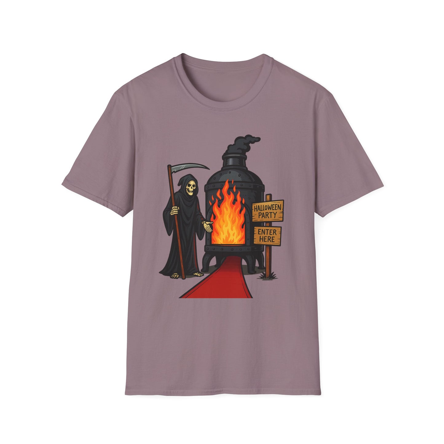 Grim Reaper Halloween Party Comedic Tee-Shirt
