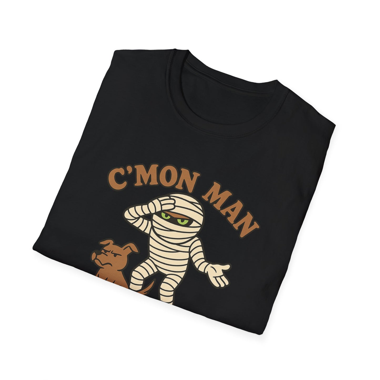 Funny Halloween Mummy and Dog Casual Graphic Tee