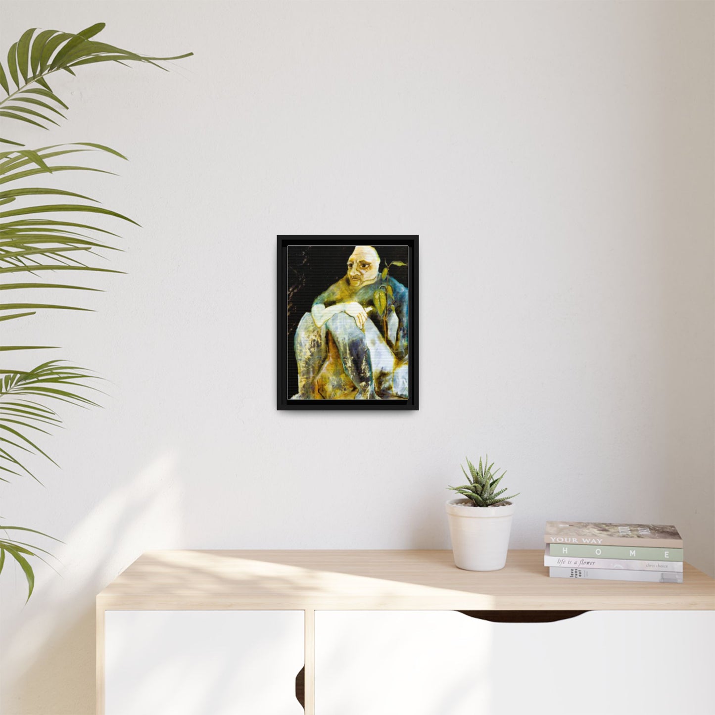 1960s Abstract Expressionism Wall Decor, Original Artwork - "Contemplating Shrubbery"