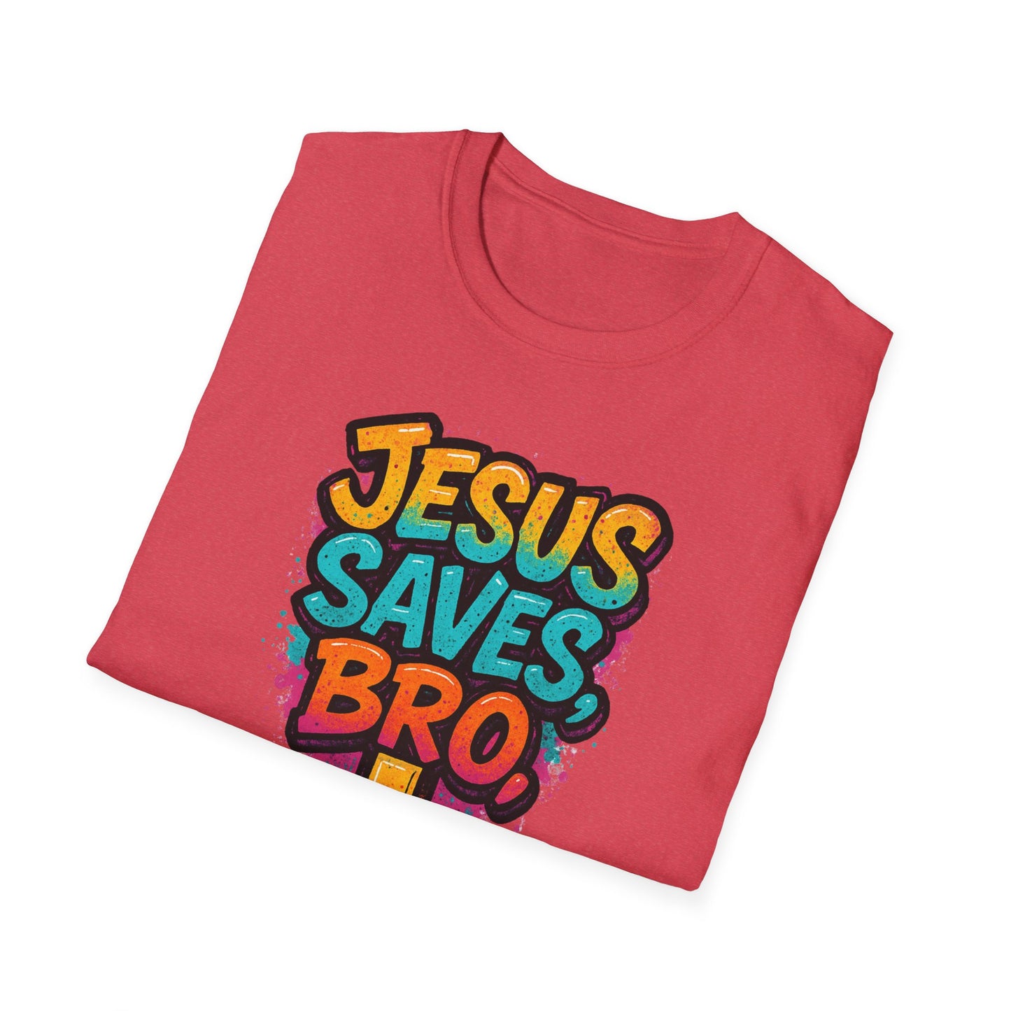 Jesus Saves, Bro Graphic Softstyle Tee-Shirt