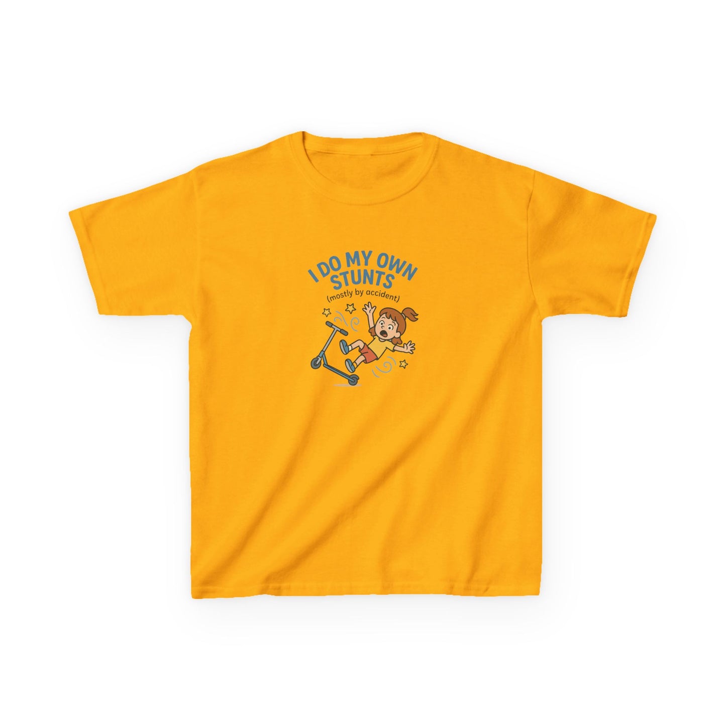 KIDS' "I Do My Own Stunts" Whimsical T-Shirt for Girls