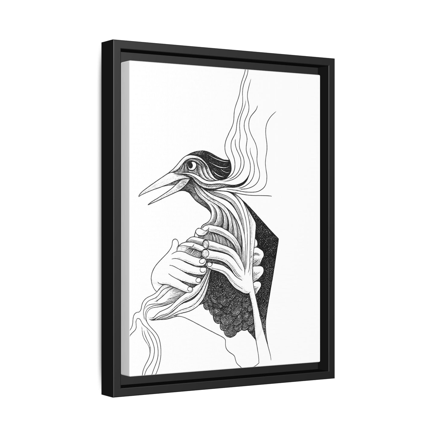 Original 1960s-Era Pen and Ink Print - "Loki's Featherbed"