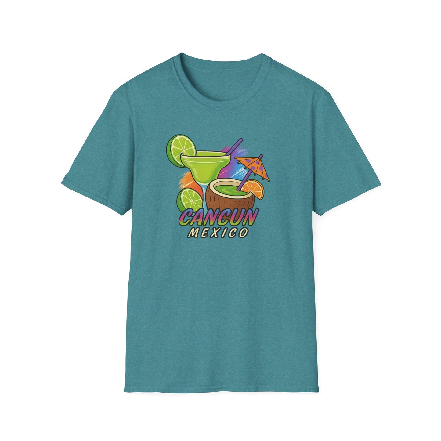 Cancun Beach Time, Cocktails, and Fun Tee-Shirt for Him or Her