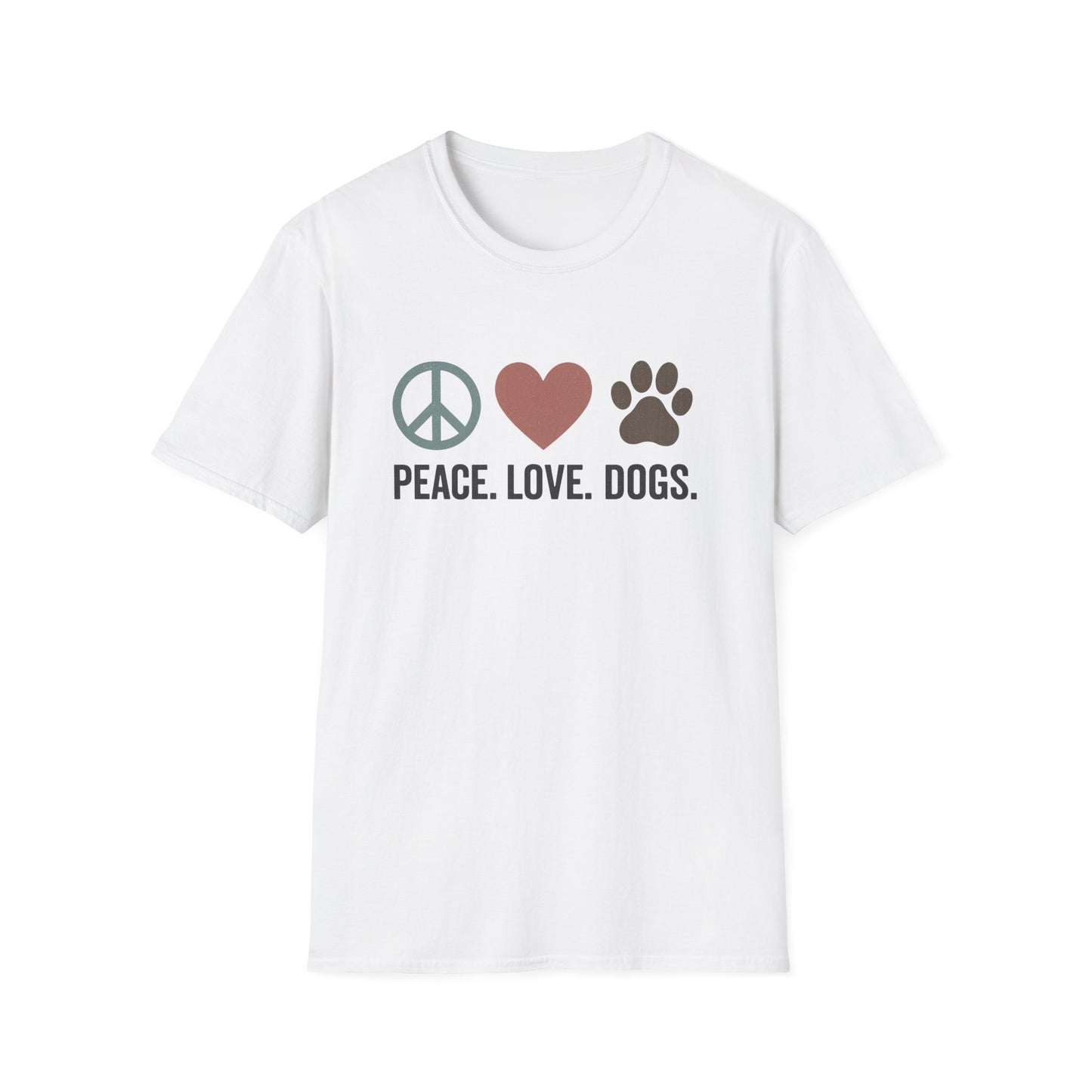 "Peace Love Dogs" Cute Pet Lover's Tee
