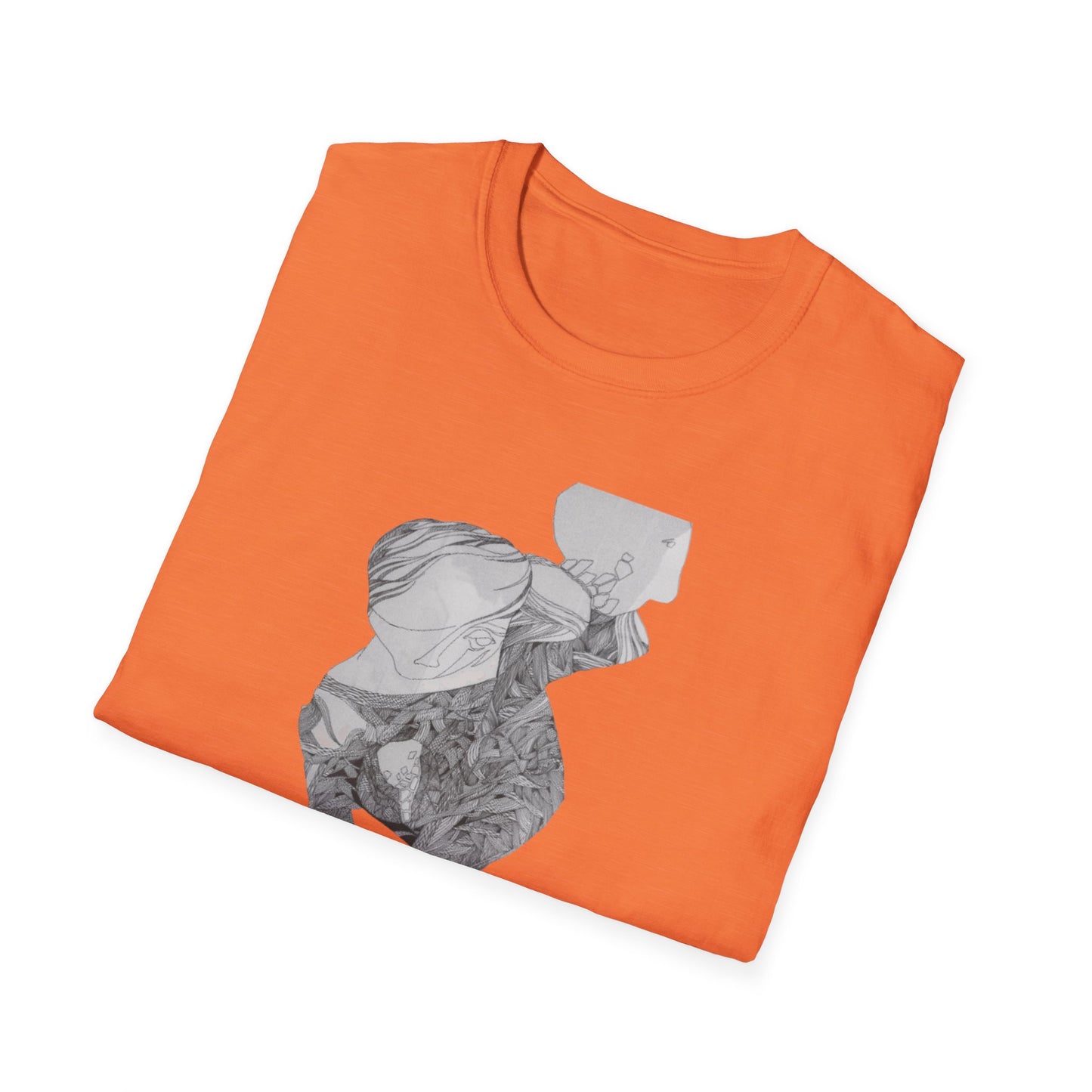 Creative 1960s Pen & Ink Graphic Tee - "Binary"