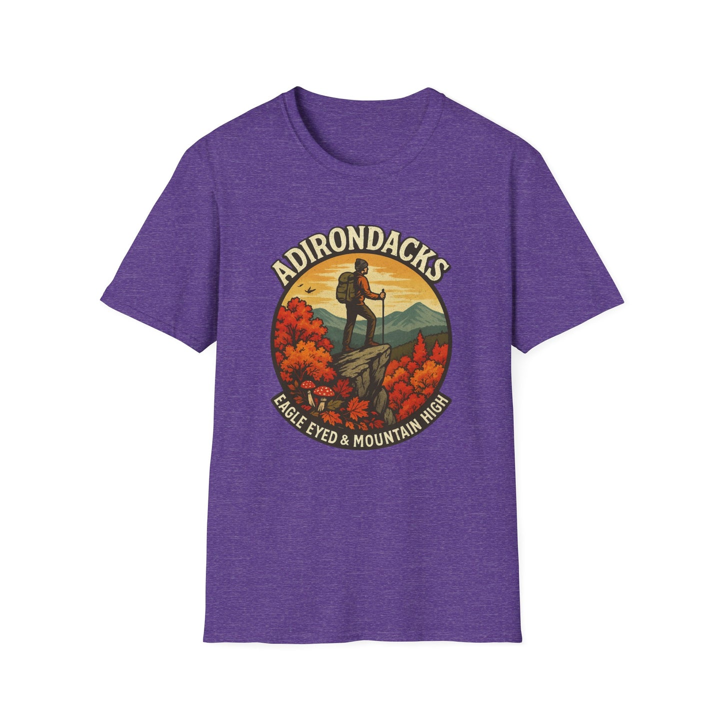 Adirondack Adventure Softstyle Hiking Tee - "Eagle Eyed & Mountain High"
