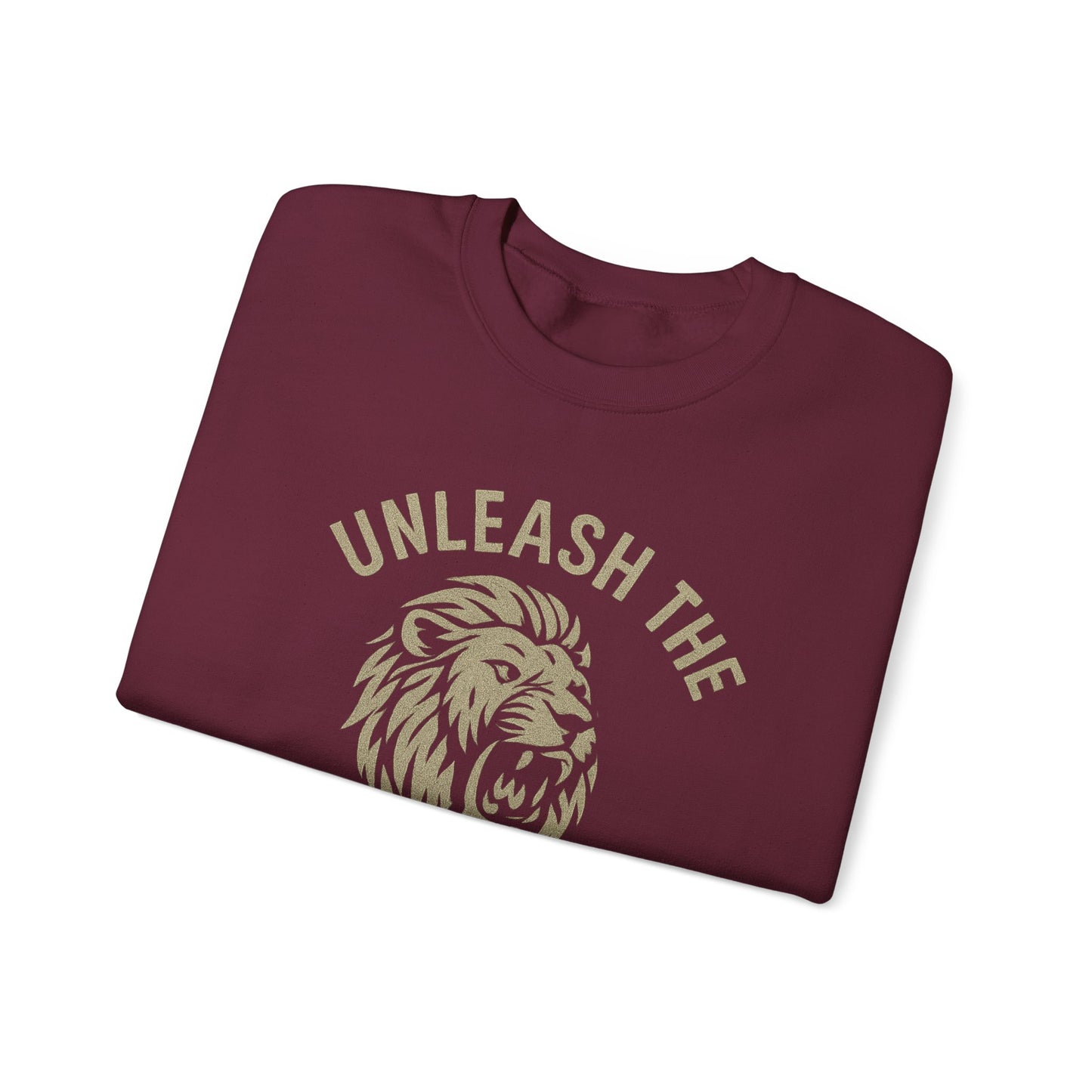 Grit Forge Athletics - Unleash the Beast Motivational Crewneck Sweatshirt