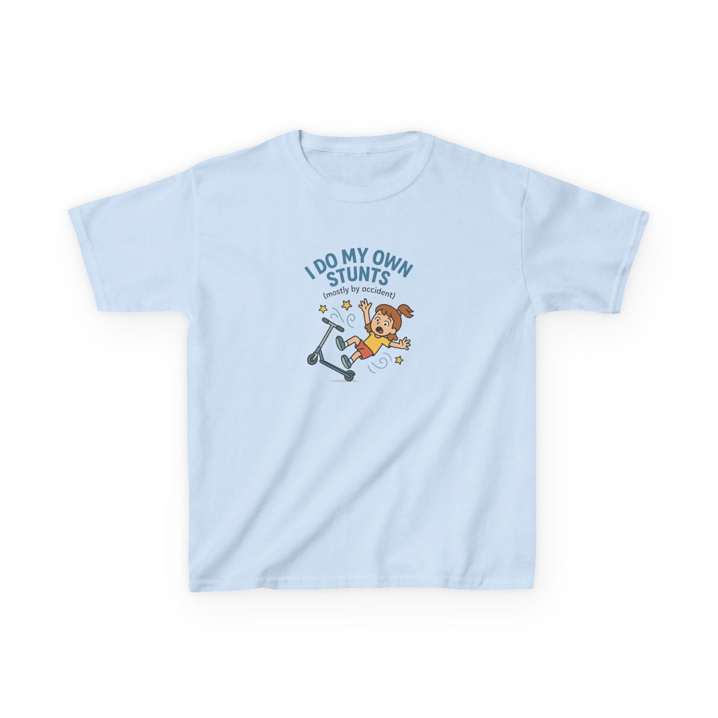 KIDS' "I Do My Own Stunts" Whimsical T-Shirt for Girls