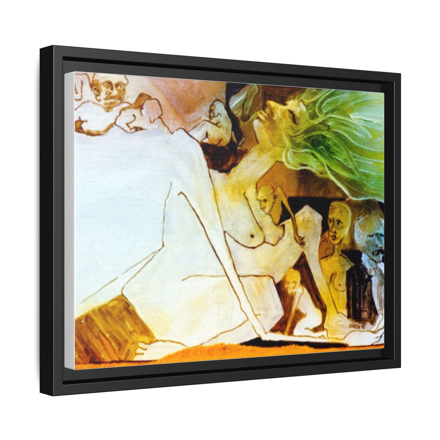 Authentic 1960s Painting - "Hedonism" Print