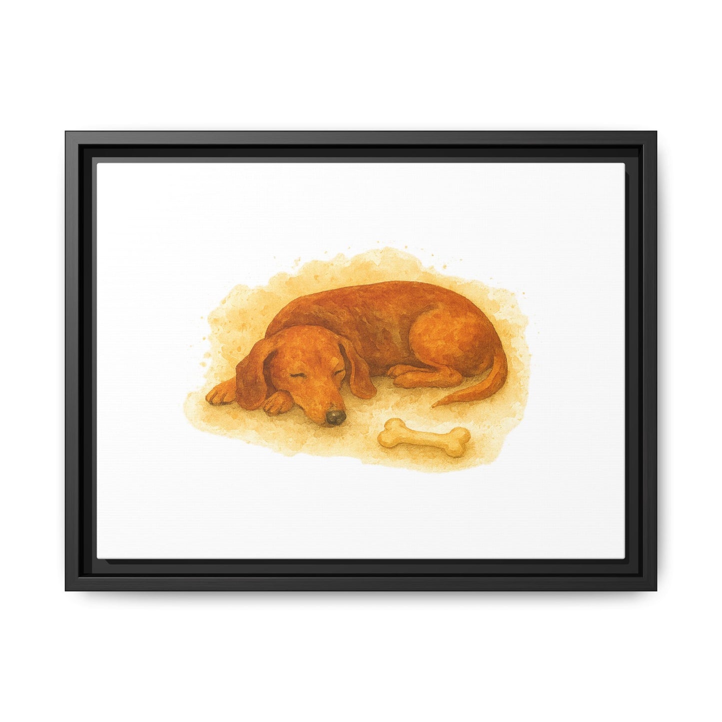 Cozy Dog Art Print, Dachshund, Framed Wall Decor, Pet Lover Gift, Dog Decor, Cute Dog Artwork, Home Gallery Decoration