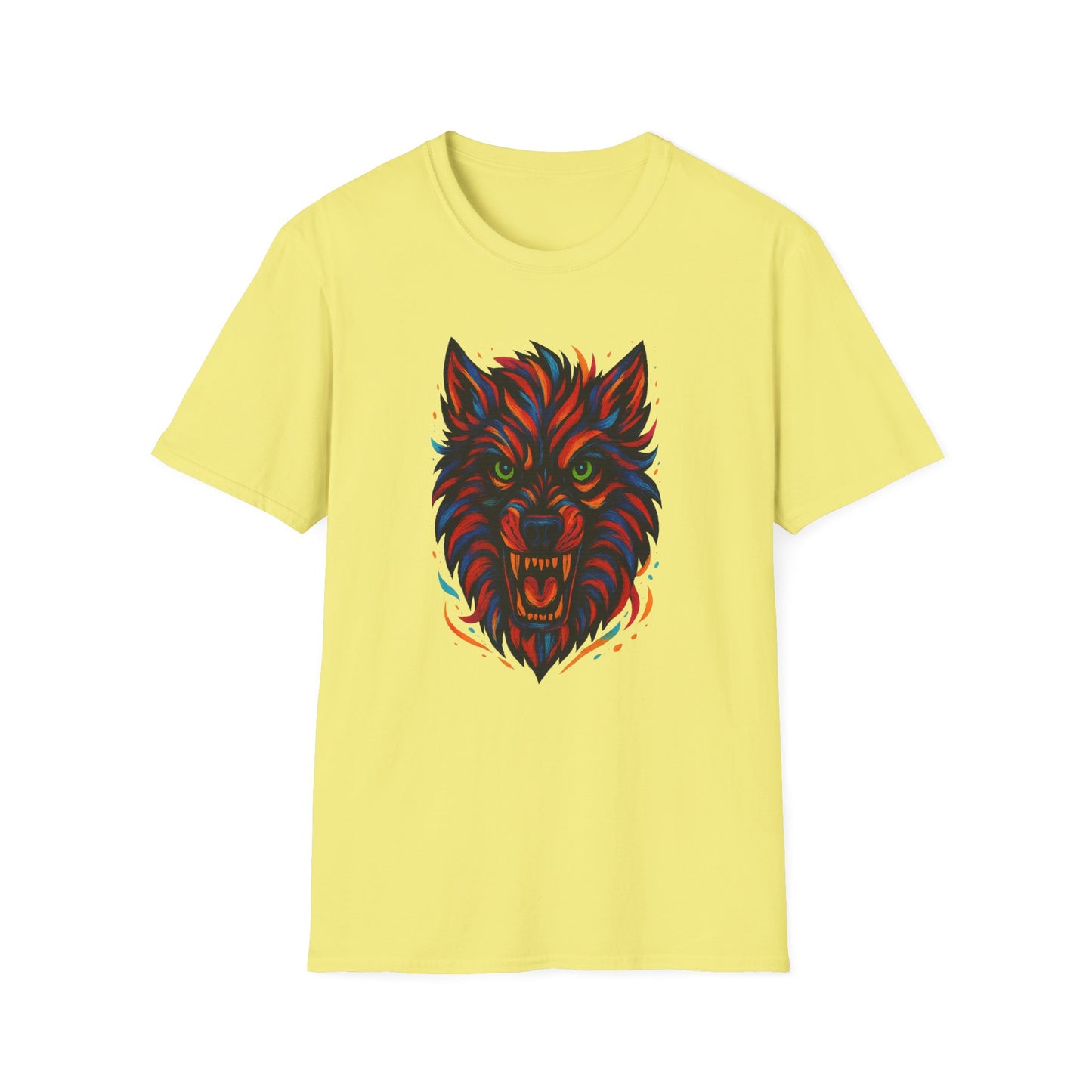 Colorful Werewolf Graphic Halloween Tee-Shirt