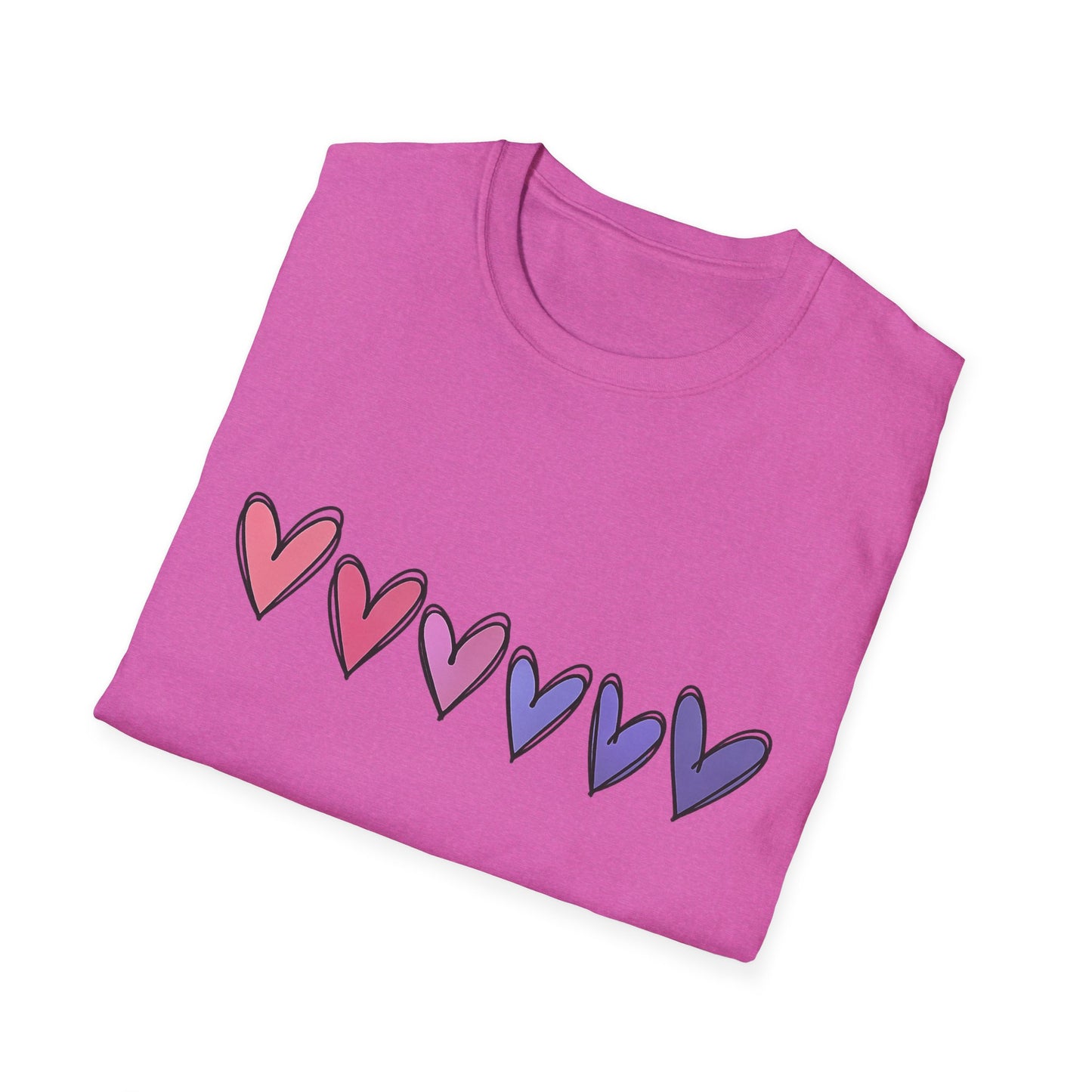 Cute Hearts Graphic Women's Softstyle Tee-Shirt