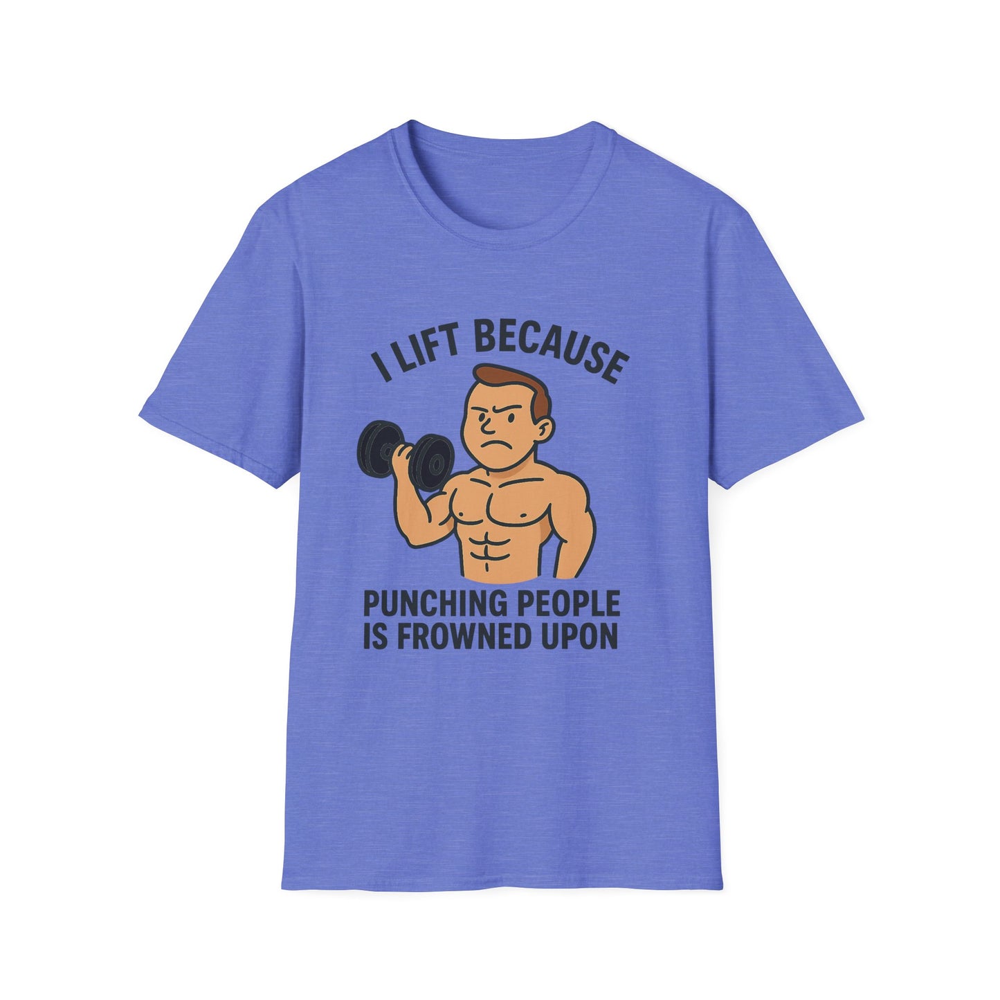 Grit Forge Athletics - "I Lift Because Punching People is Frowned Upon" Weightlifting Tee