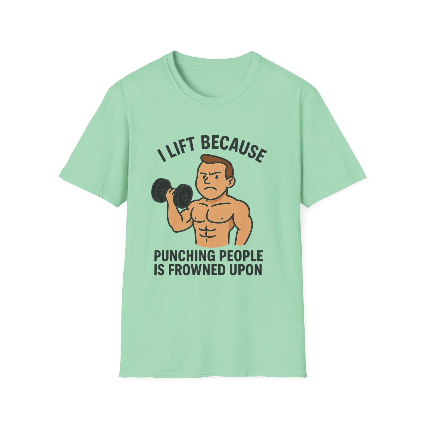 Grit Forge Athletics - "I Lift Because Punching People is Frowned Upon" Weightlifting Tee