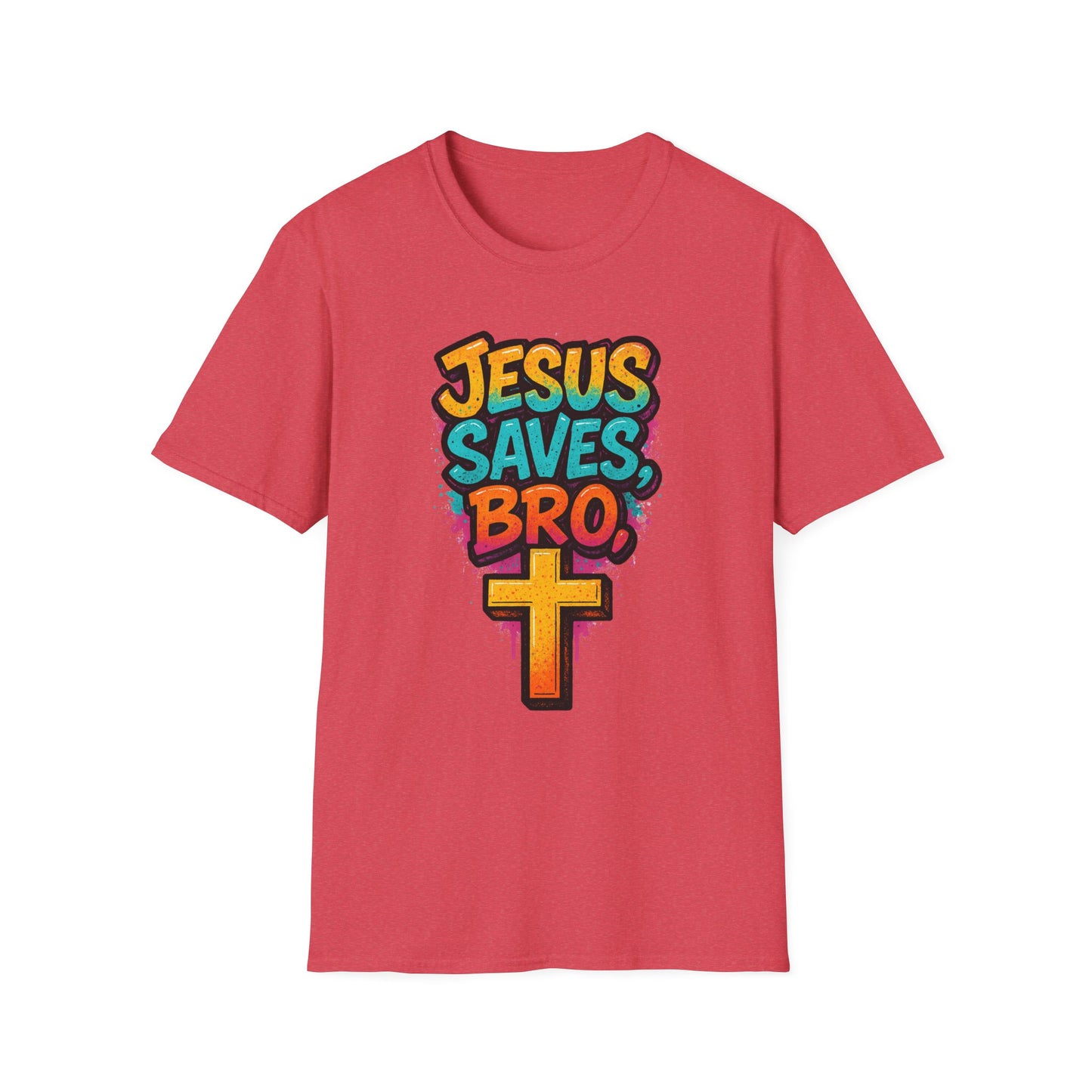 Jesus Saves, Bro Graphic Softstyle Tee-Shirt