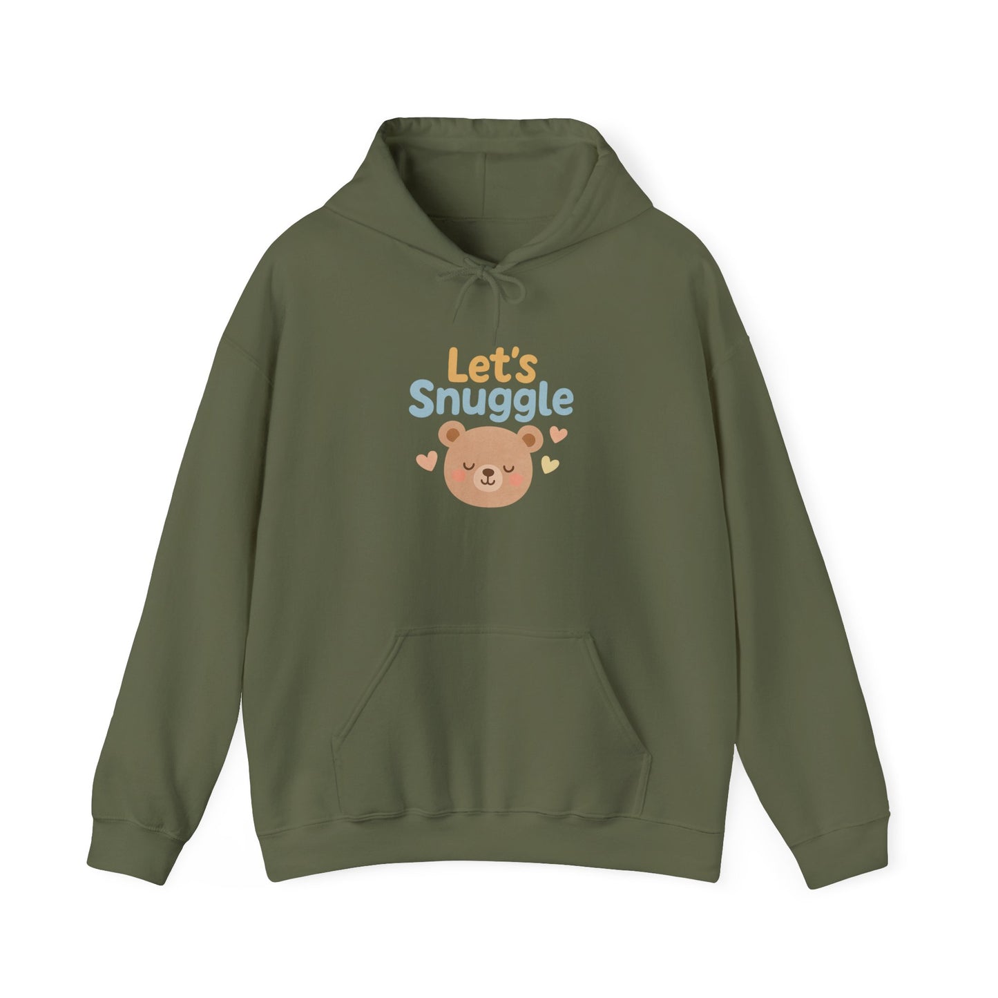 "Let's Snuggle" Hooded Bear Cozy Sweatshirt