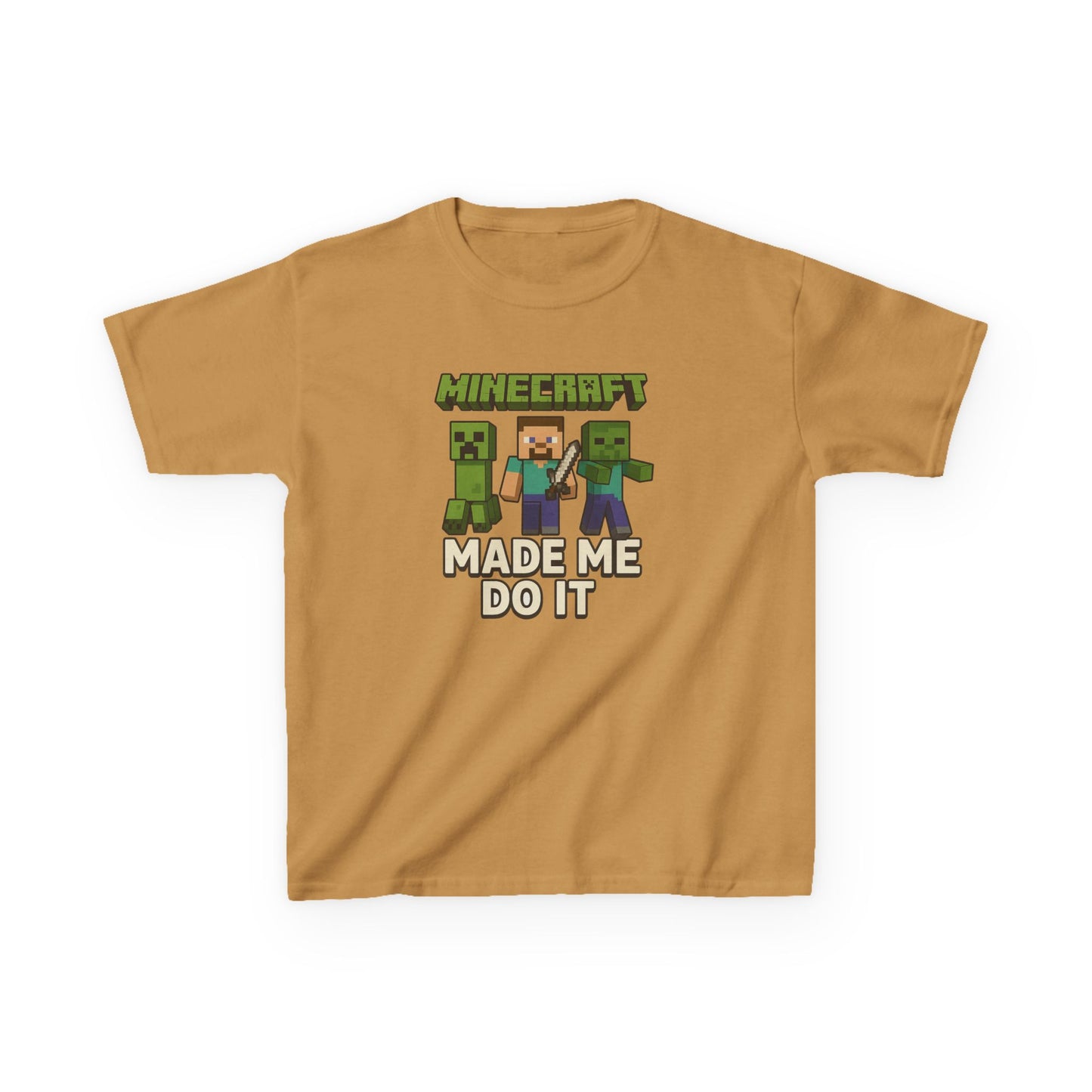 KIDS' Minecraft Tee - "Minecraft Made Me Do It"