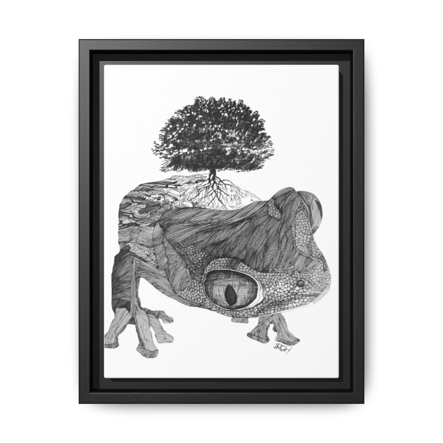 Original 1960s Pen & Ink Print - "Gaia's Shepherd"