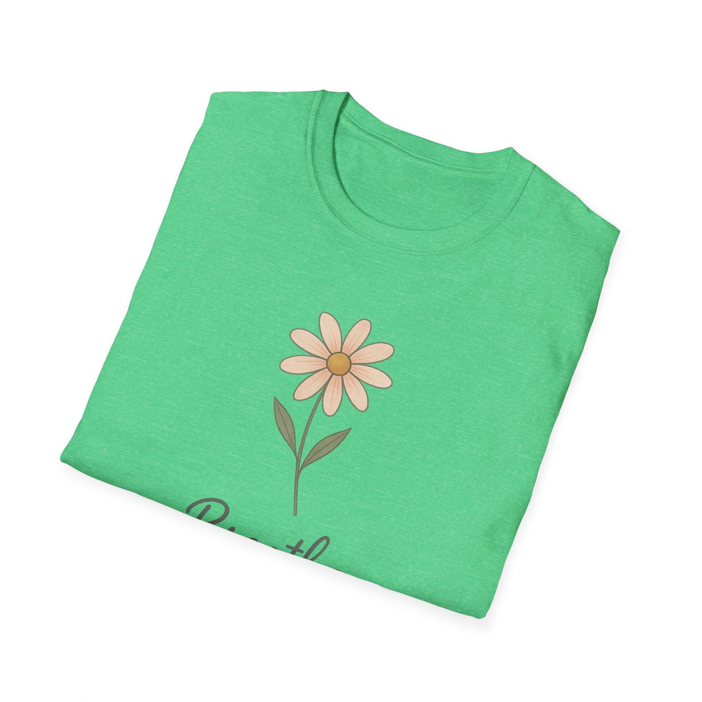Breathe Floral Relaxed Fit Inspirational Tee-Shirt