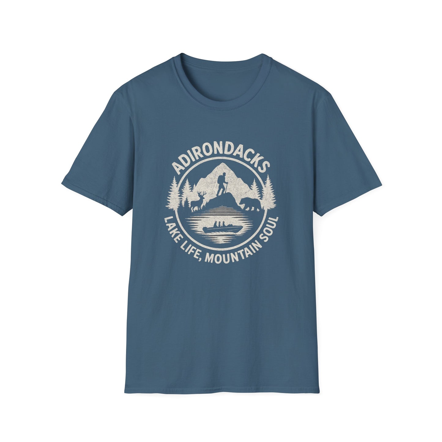 Adirondacks Lake Life Softstyle Tee-Shirt - "Lake Life, Mountain Soul"