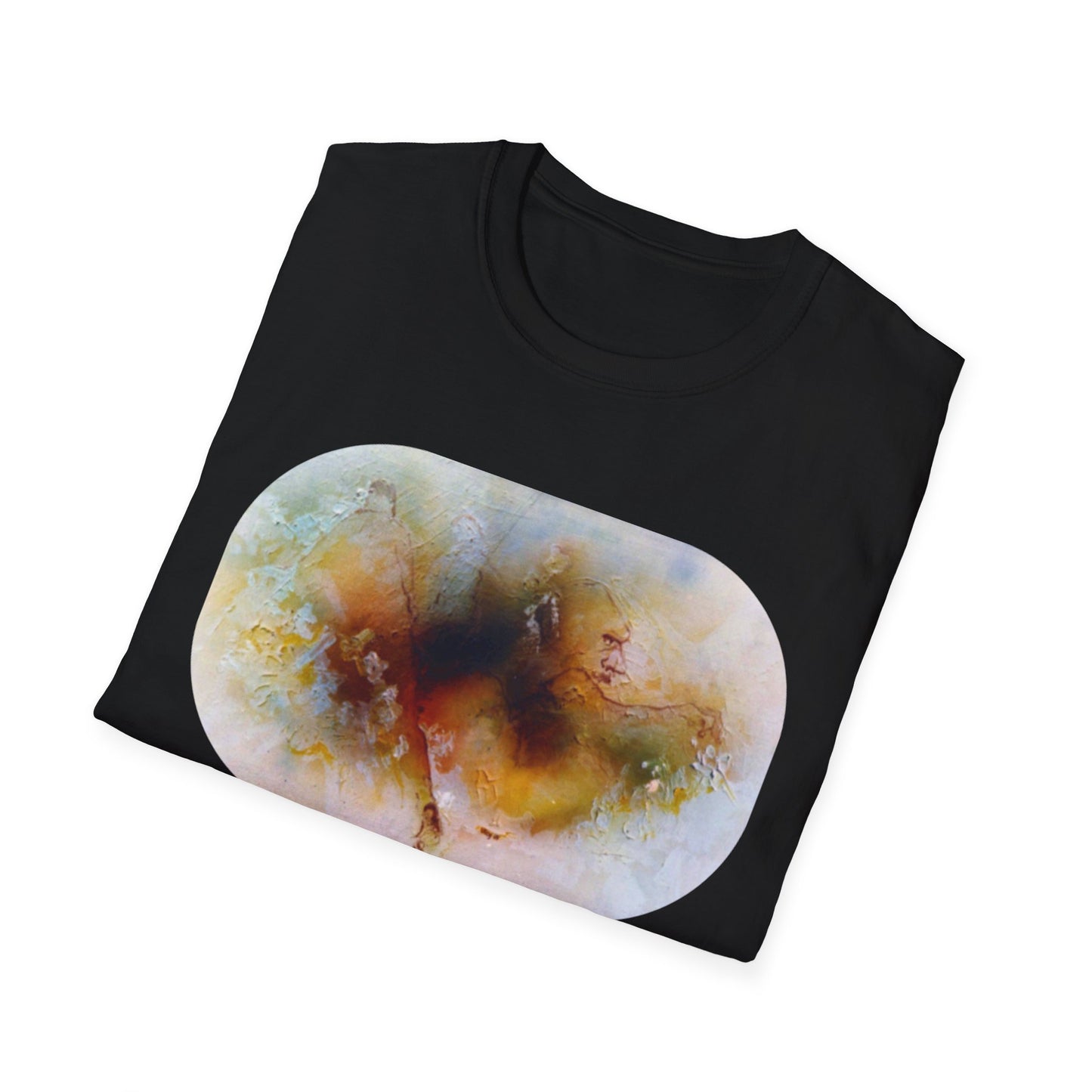 Vibrant Abstract 1960s Painting Print Tee - "Fall of Olympus"