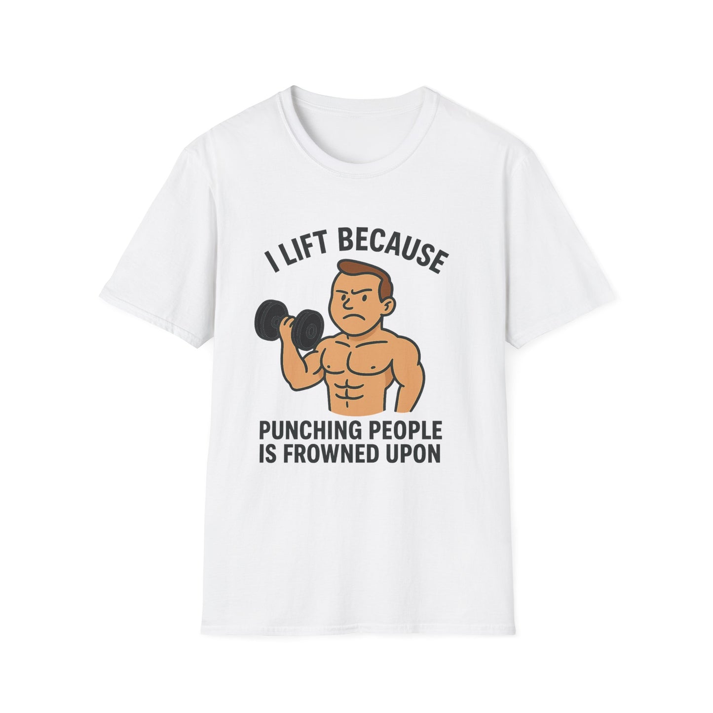 Grit Forge Athletics - "I Lift Because Punching People is Frowned Upon" Weightlifting Tee