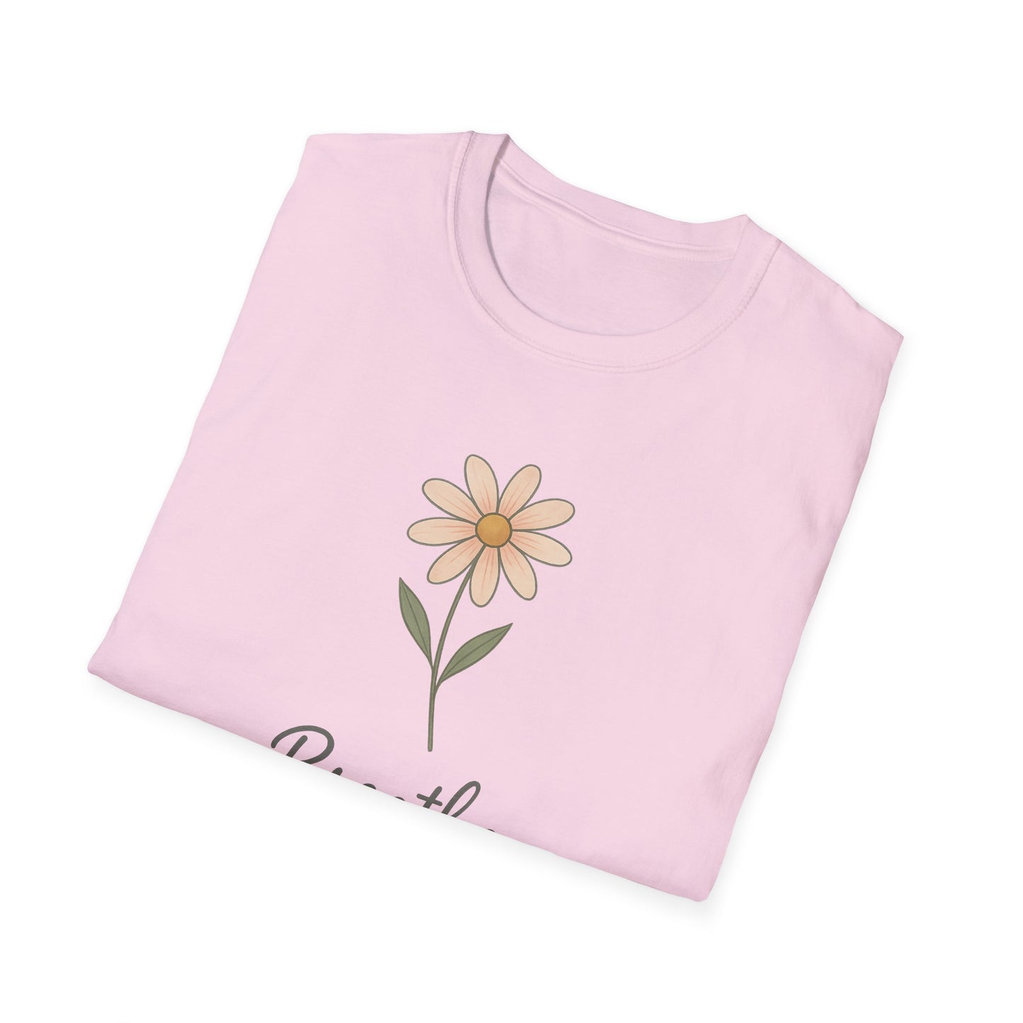 Breathe Floral Relaxed Fit Inspirational Tee-Shirt