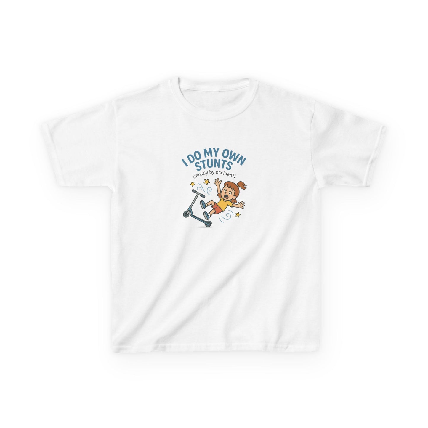 KIDS' "I Do My Own Stunts" Whimsical T-Shirt for Girls