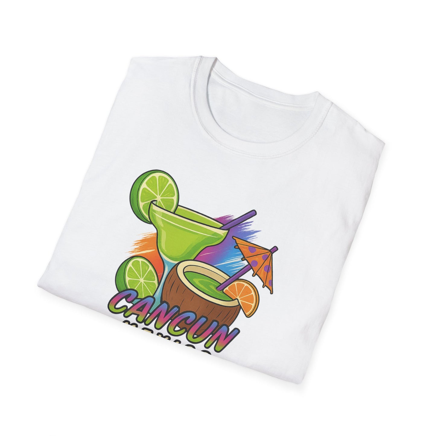 Cancun Beach Time, Cocktails, and Fun Tee-Shirt for Him or Her
