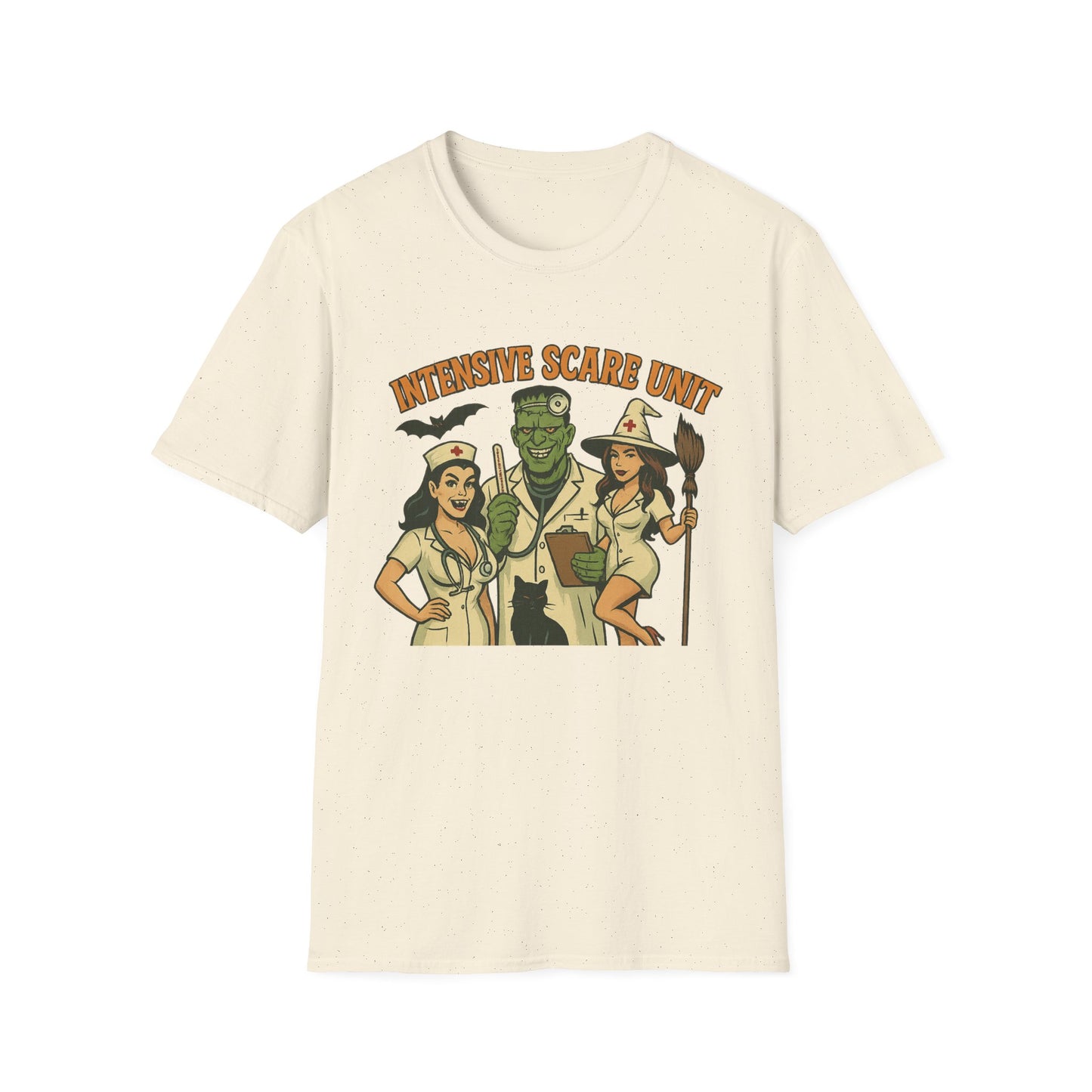 Fun Halloween Casual Tee-Shirt, "Intensive Scare Unit"