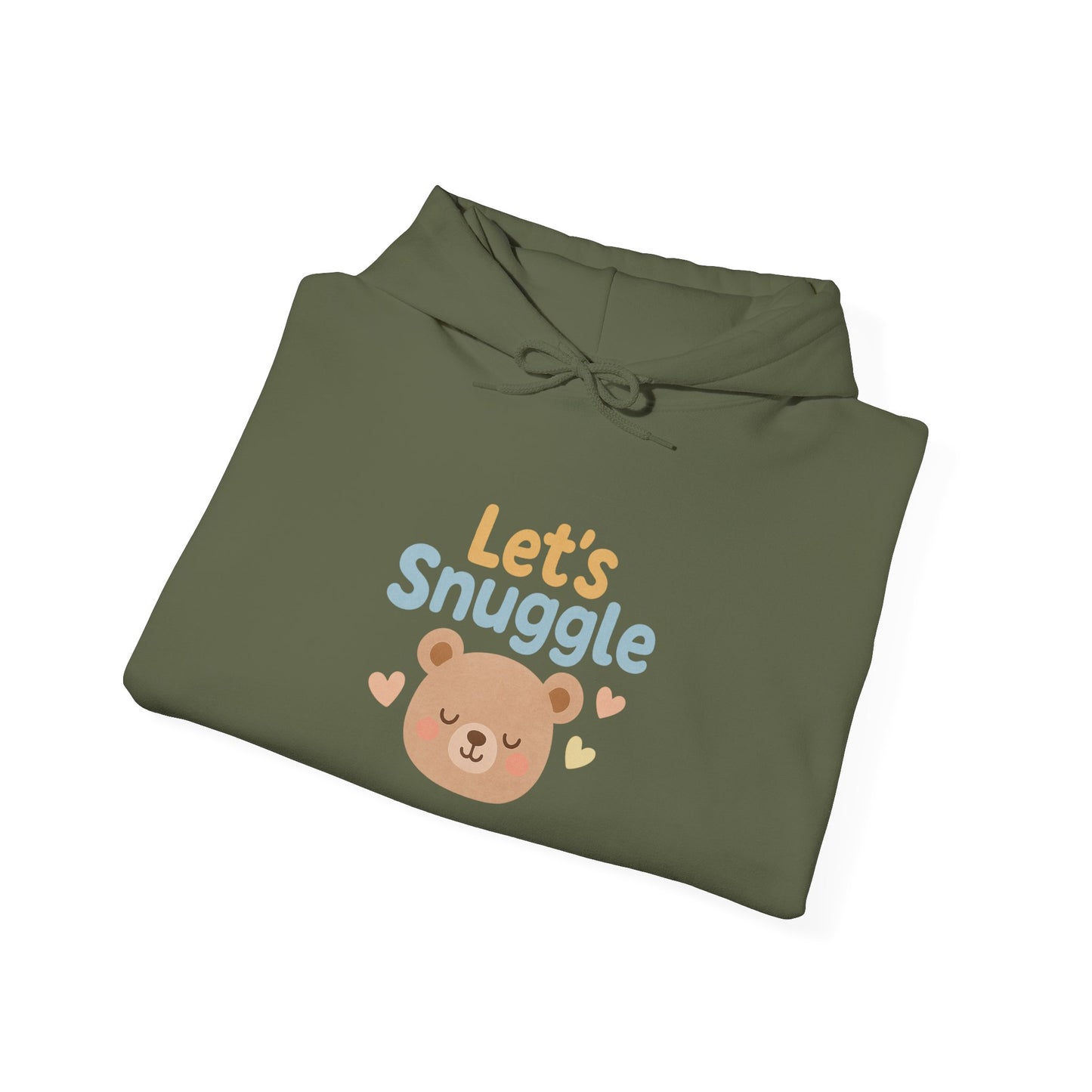 "Let's Snuggle" Hooded Bear Cozy Sweatshirt