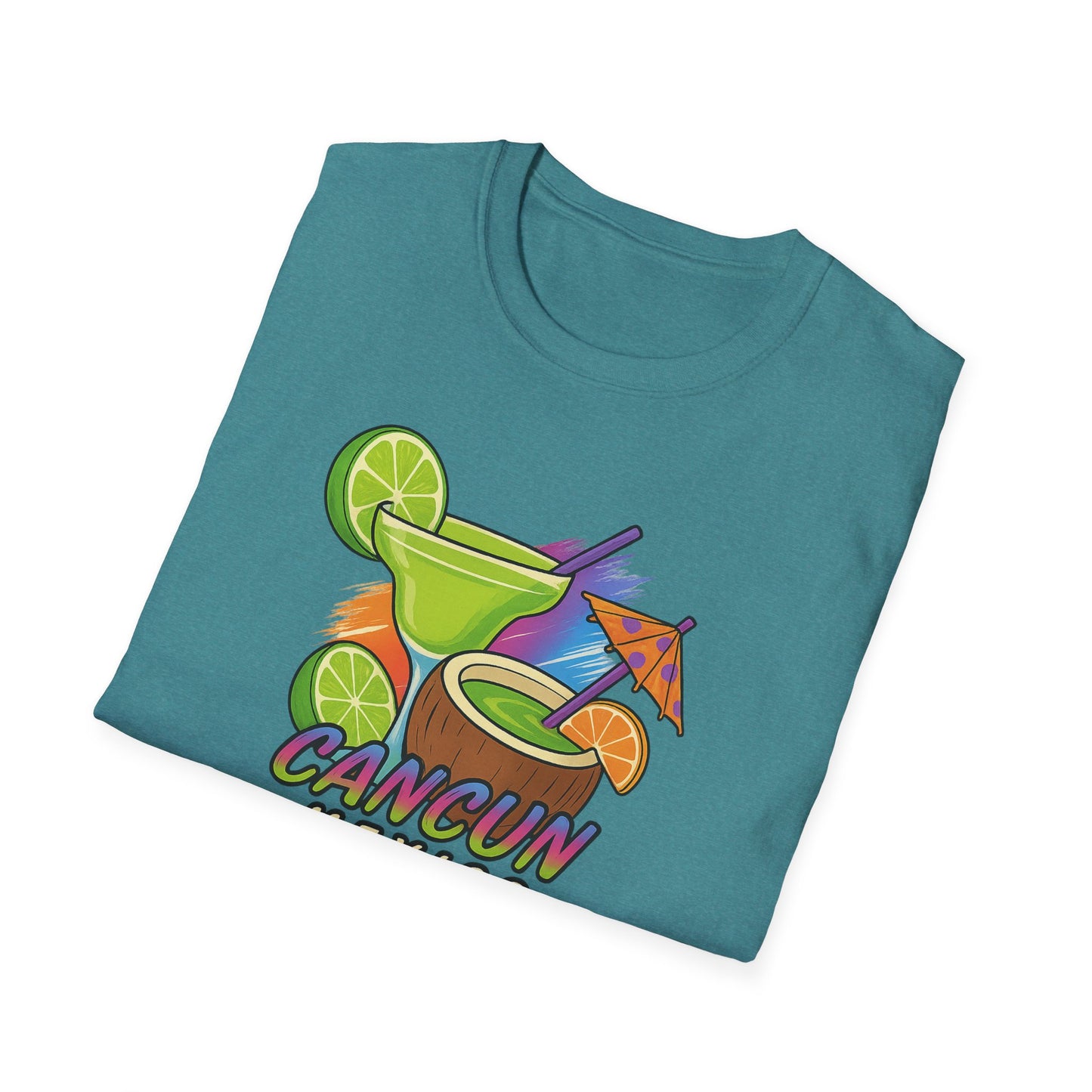 Cancun Beach Time, Cocktails, and Fun Tee-Shirt for Him or Her