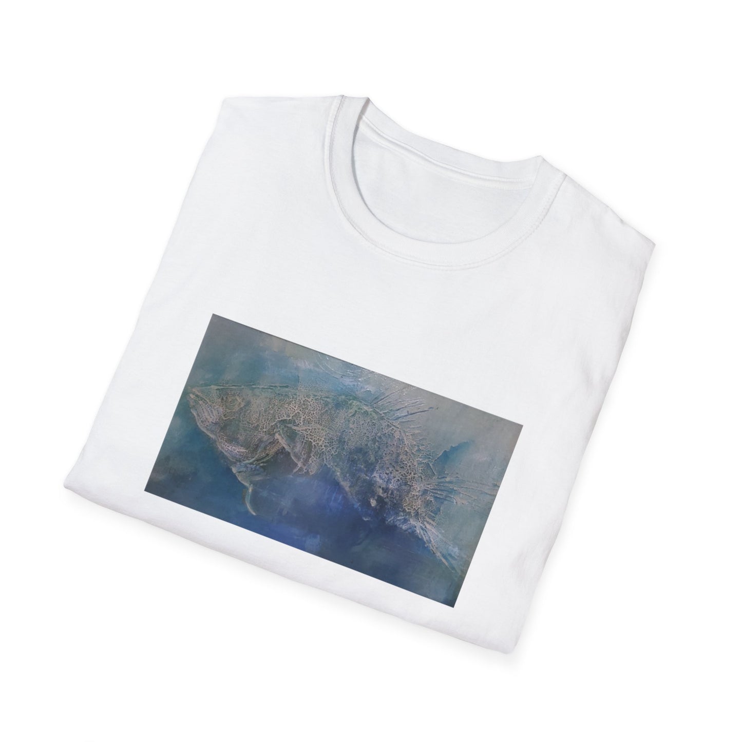 Ocean Impressionistic Fish Authentic Art Tee Shirt - "Nature's Wrath"