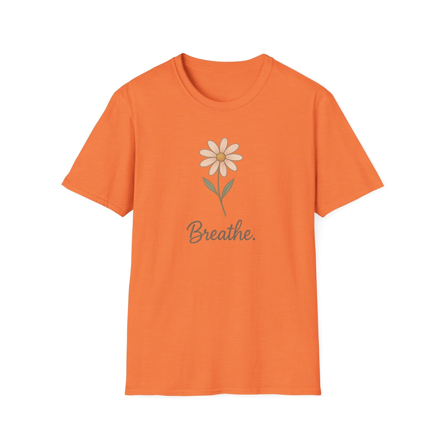 Breathe Floral Relaxed Fit Inspirational Tee-Shirt