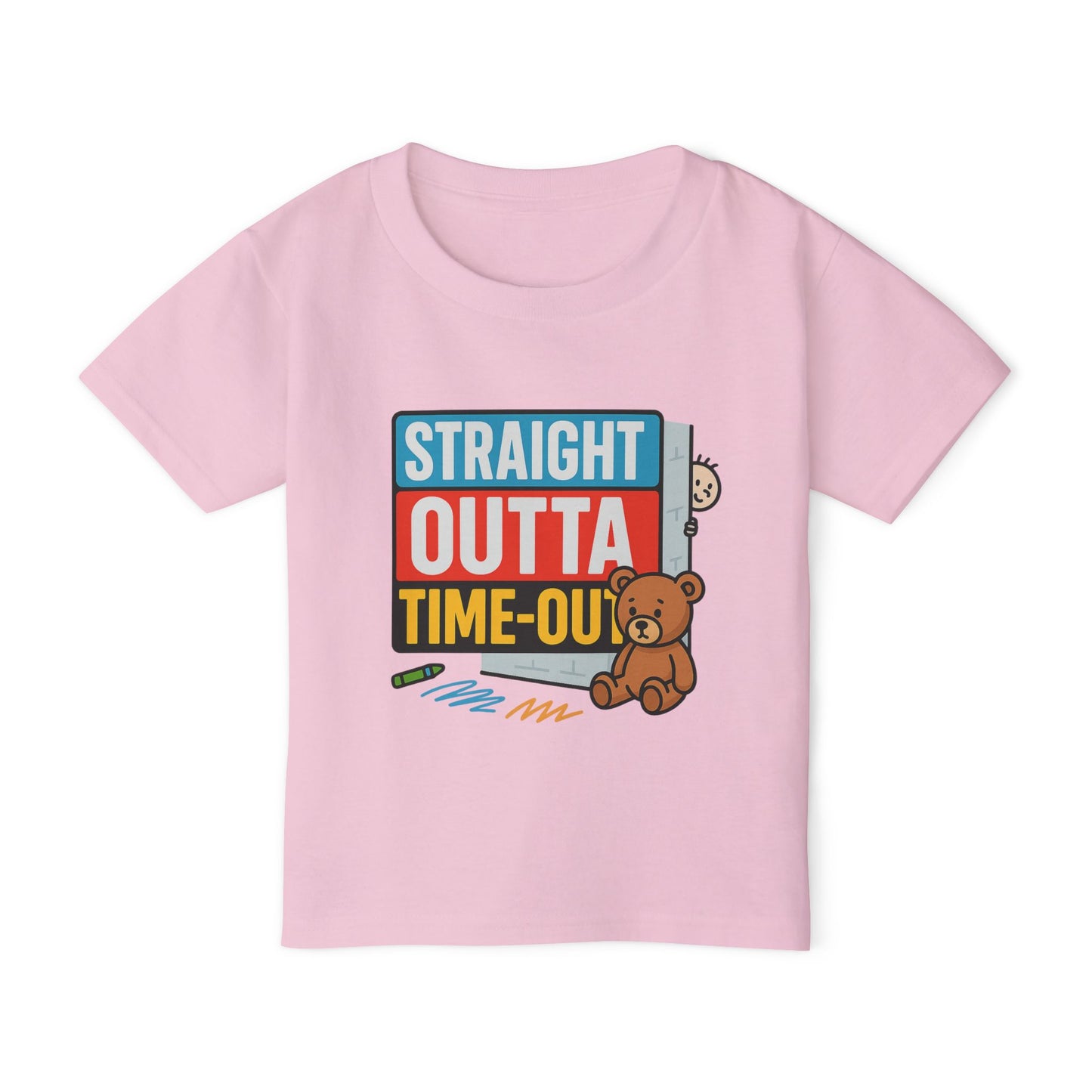 TODDLER's T "Straight Outta Time-Out" Comedic Tee-Shirt