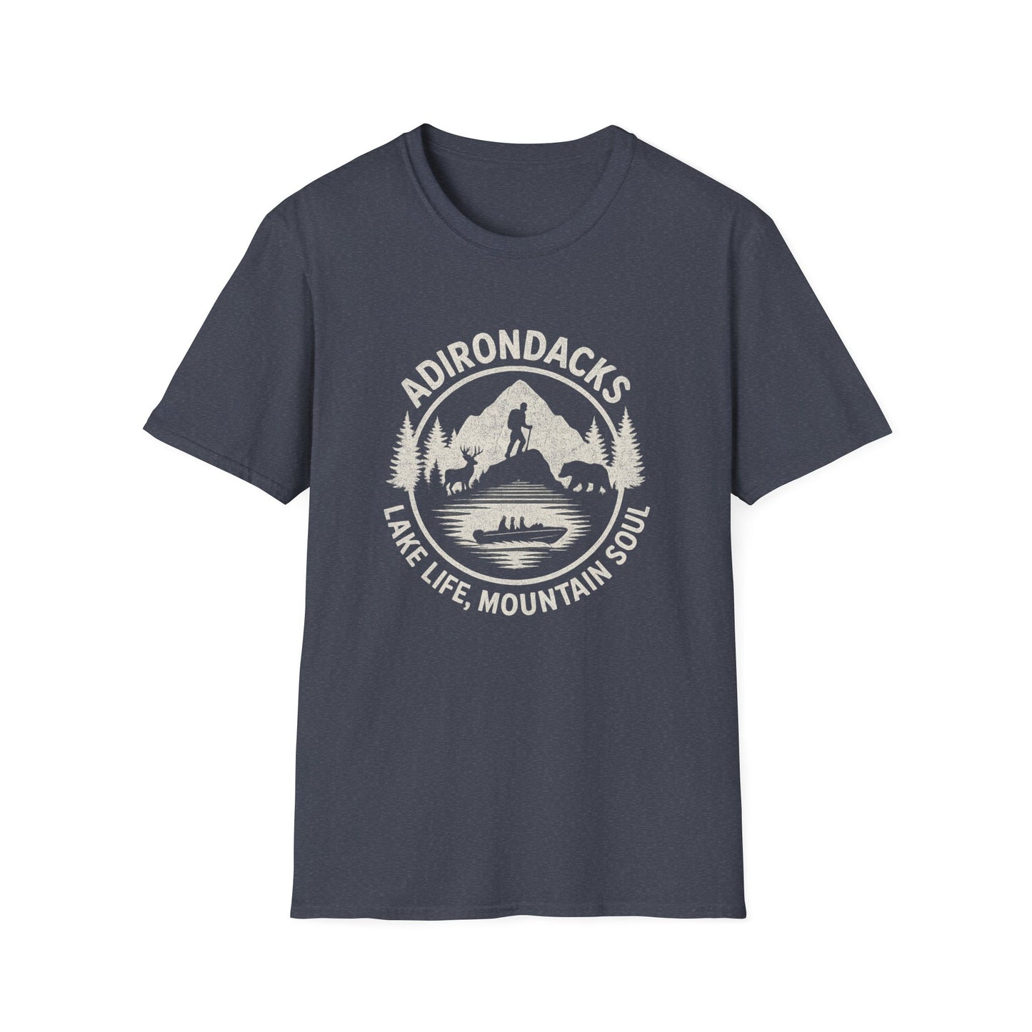 Adirondacks Lake Life Softstyle Tee-Shirt - "Lake Life, Mountain Soul"